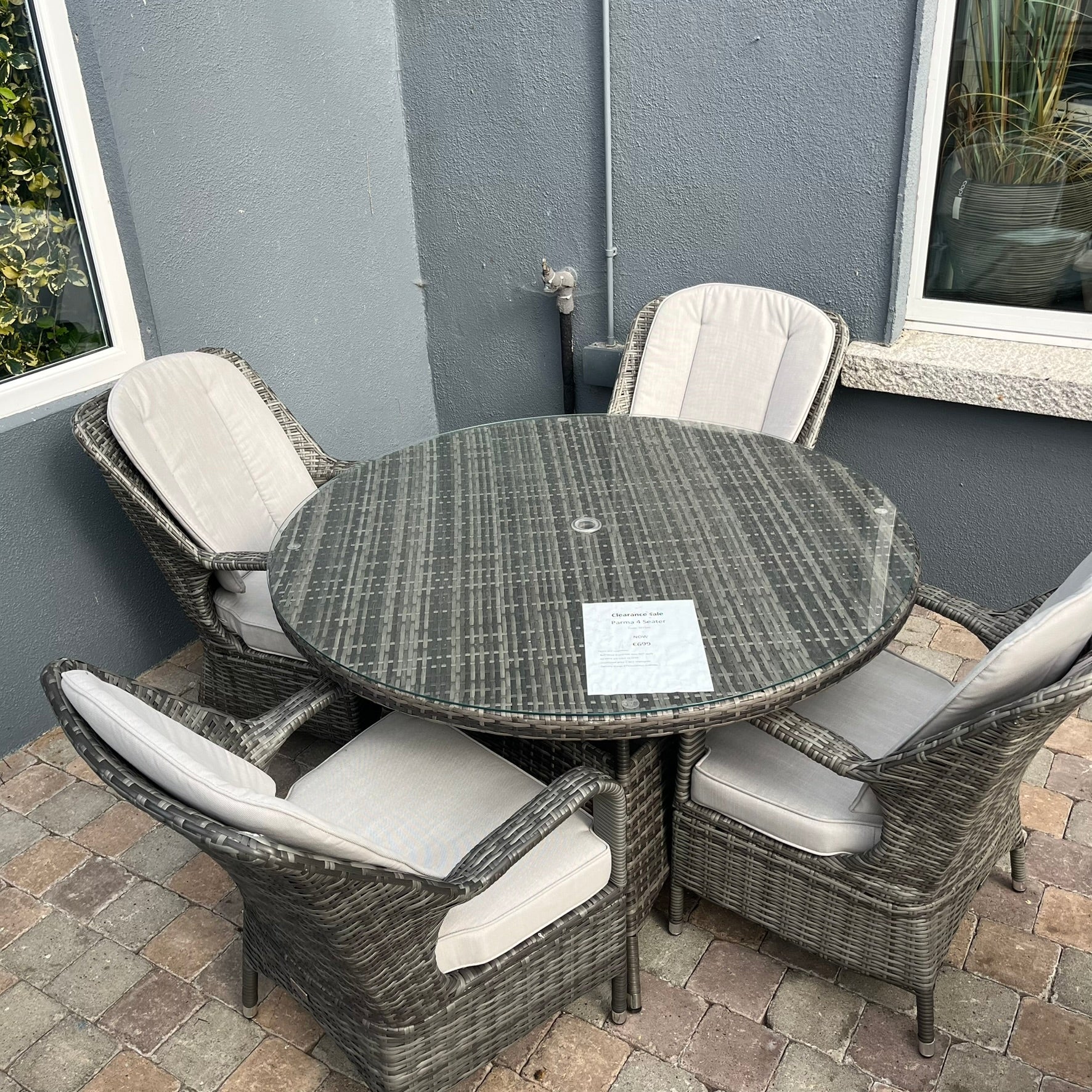 Parma 4-Seater Dining Set  - Clearance
