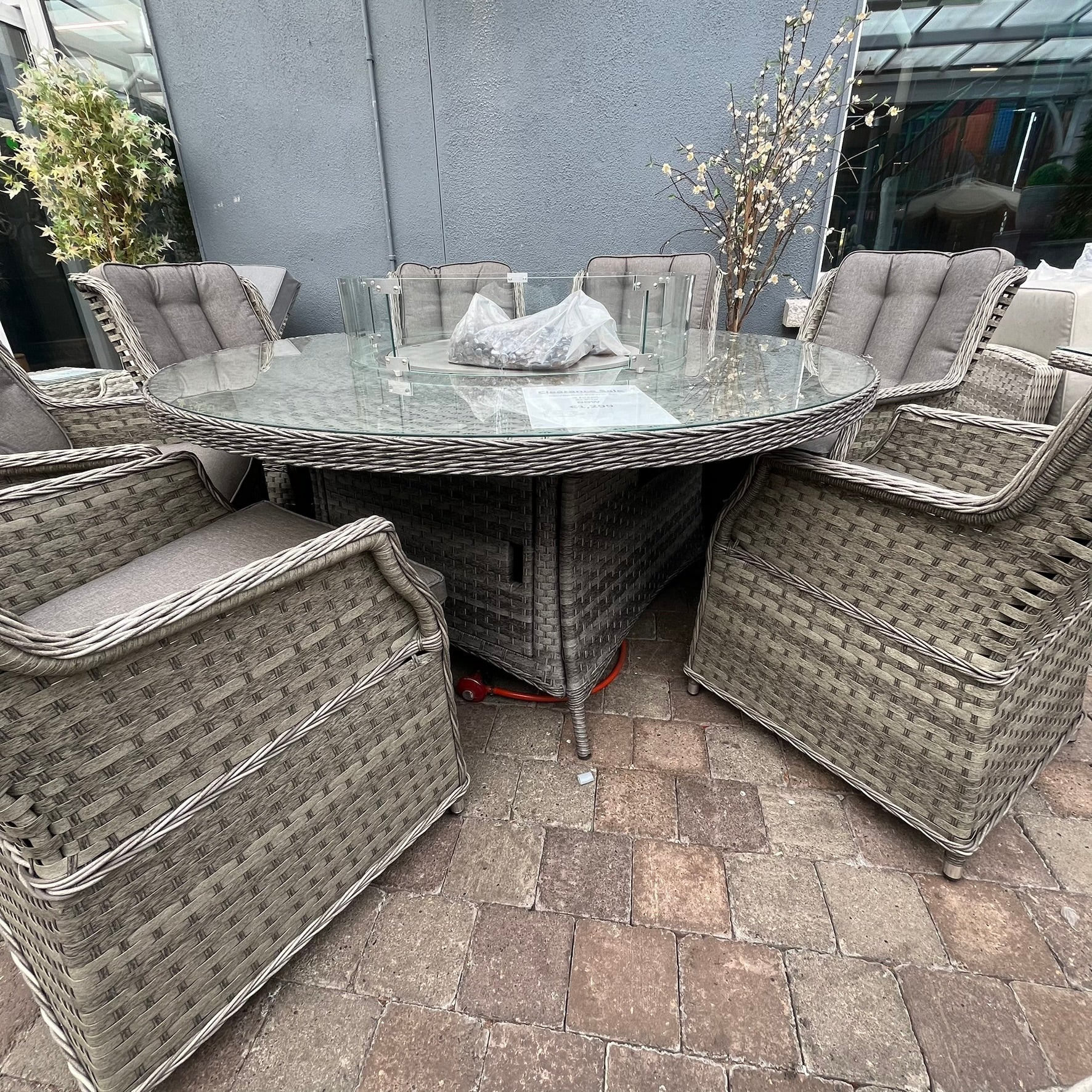 Bali/Boston 8-Seater Fire Pit Set - Clearance