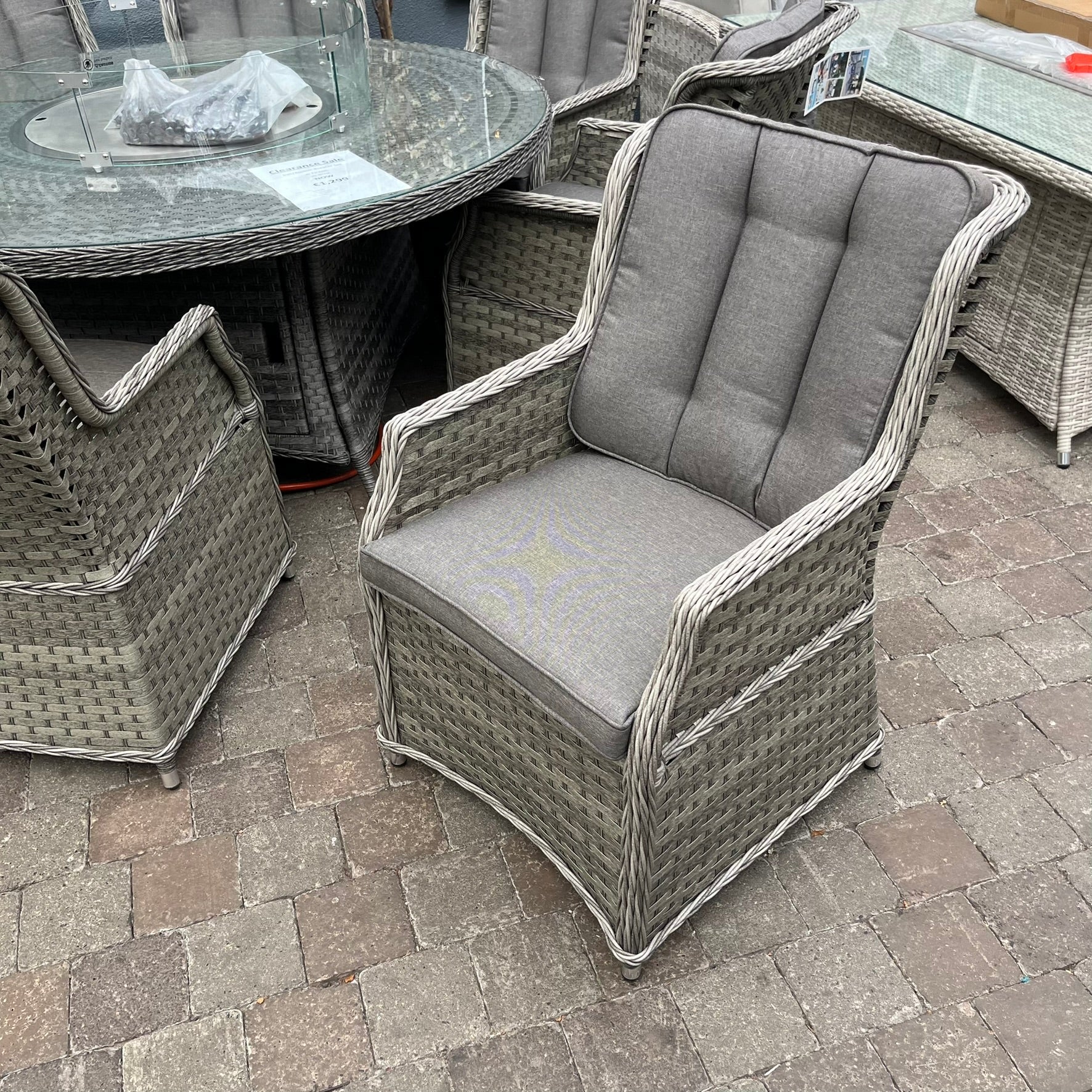 Bali/Boston 8-Seater Fire Pit Set - Clearance