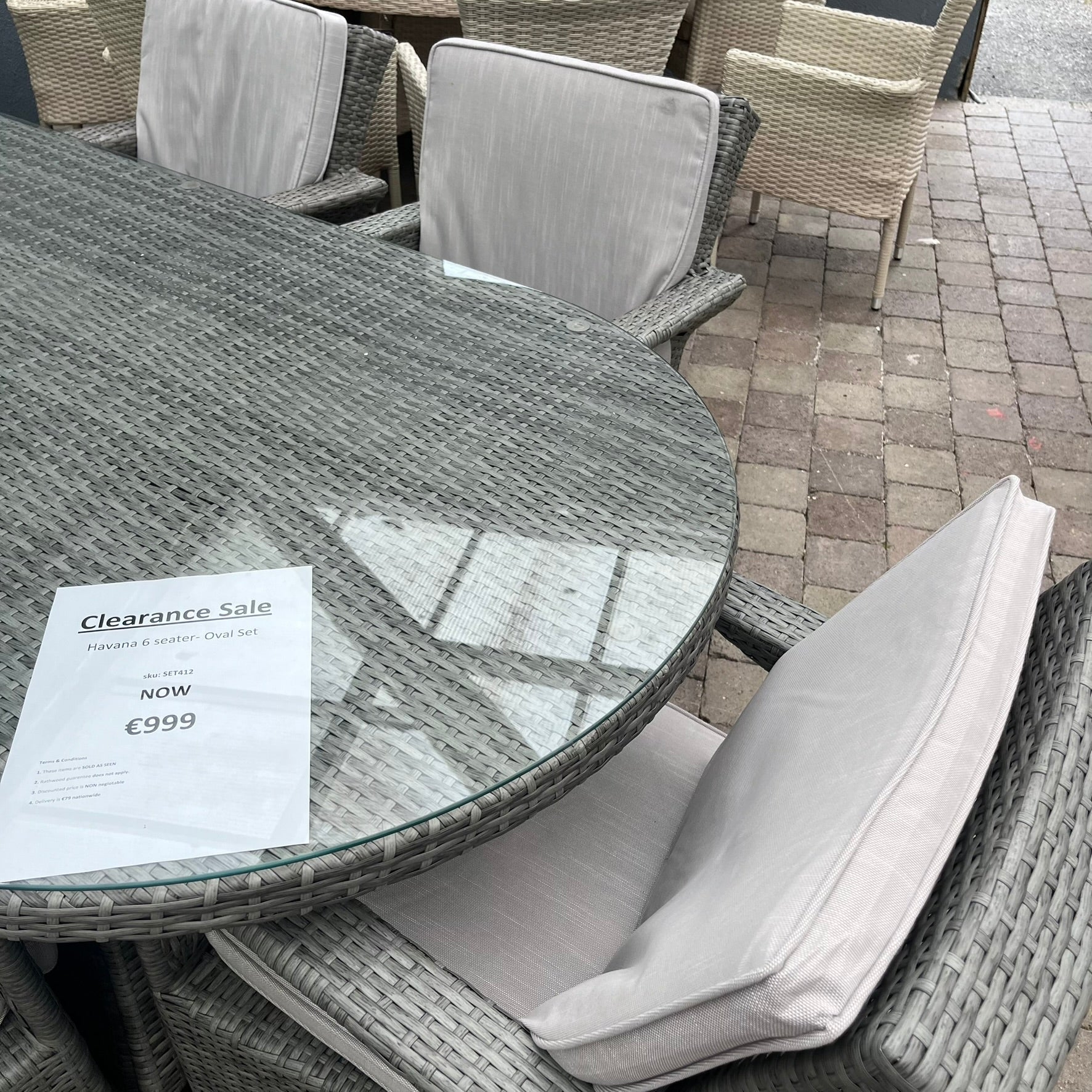 Havana 6 Seater Set (Oval) - Clearance