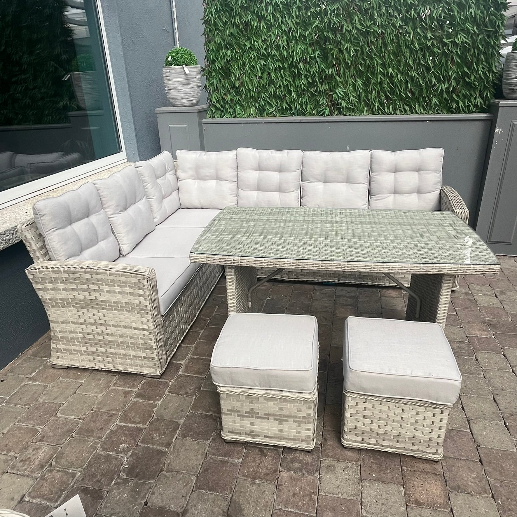 Ravenna Corner Set (White Wash) - Clearance