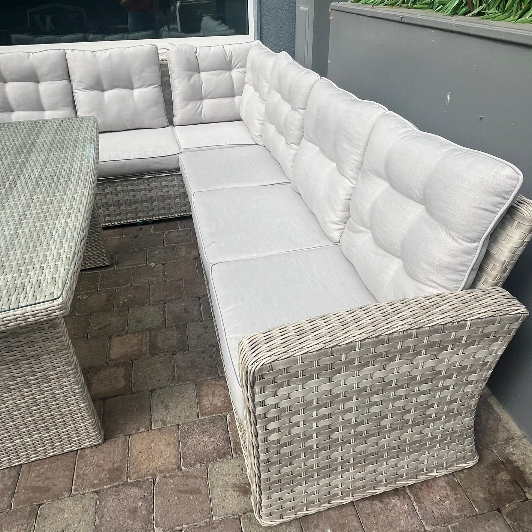 Ravenna Corner Set (White Wash) - Clearance
