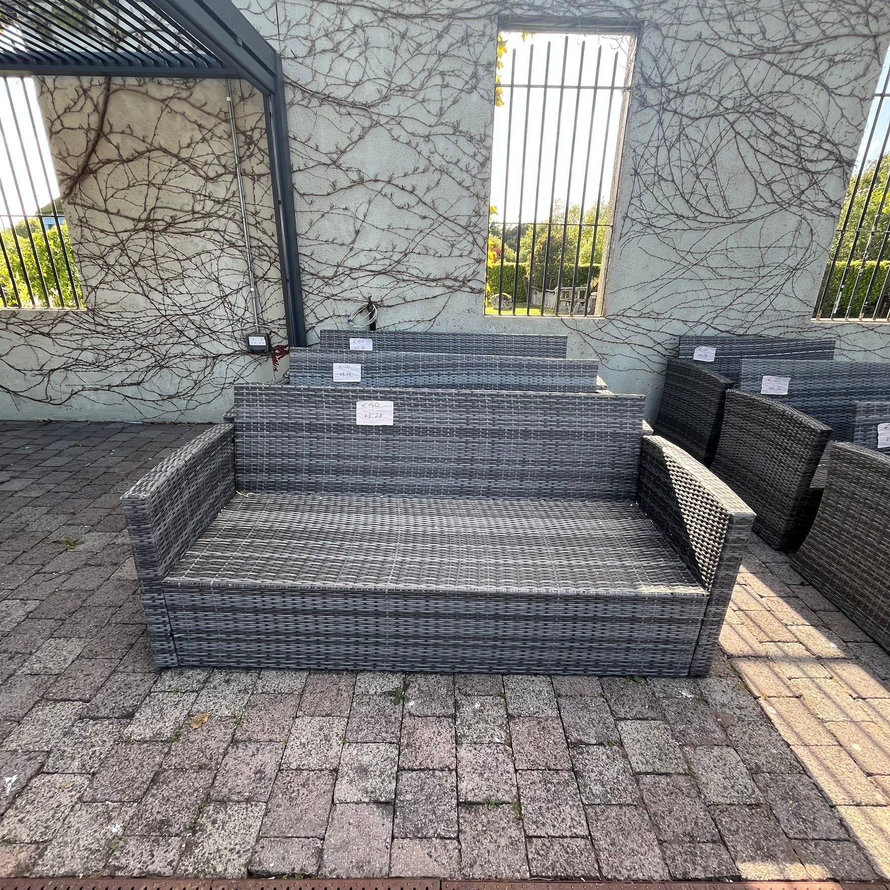 Grey 3 Seater Sofa - Clearance