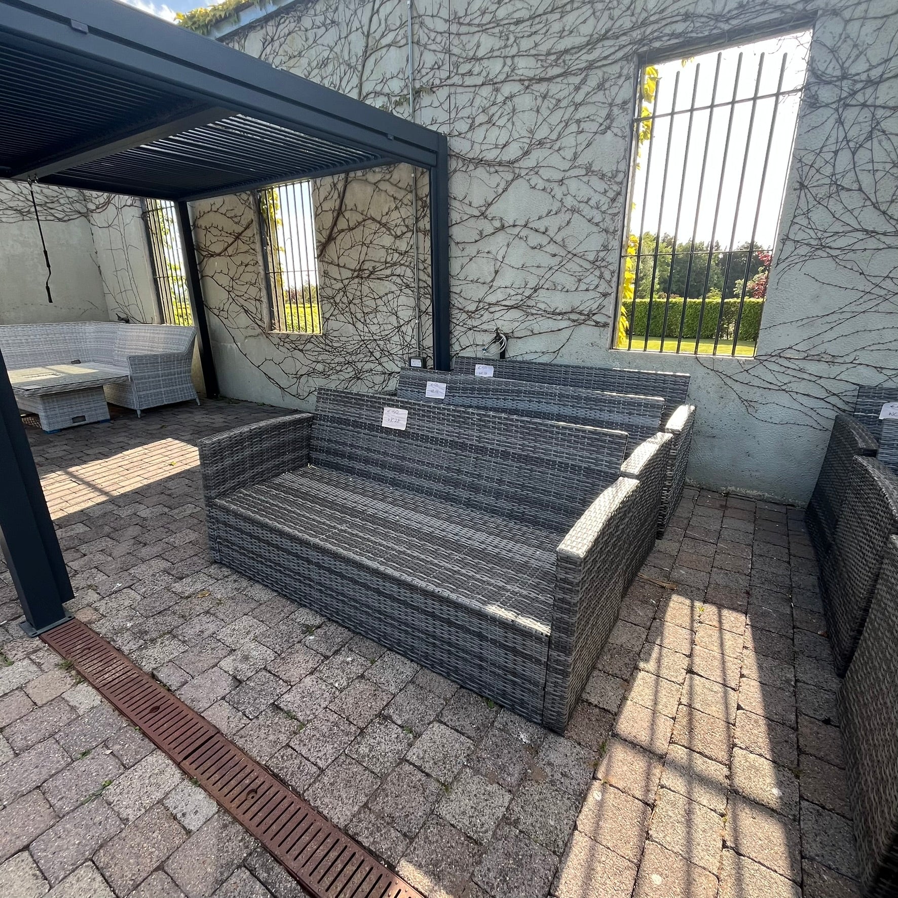 Grey 3 Seater Sofa - Clearance