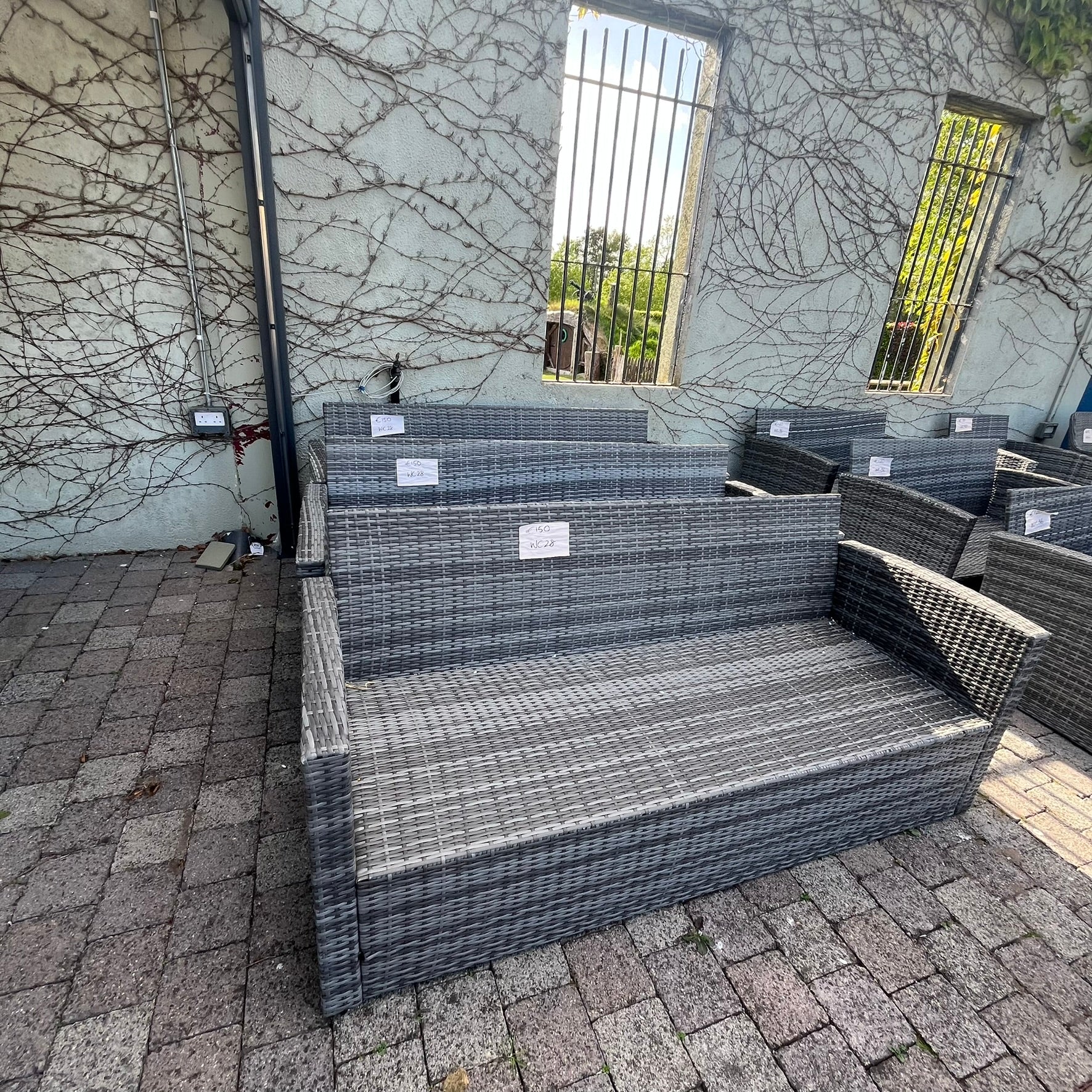 Grey 3 Seater Sofa - Clearance