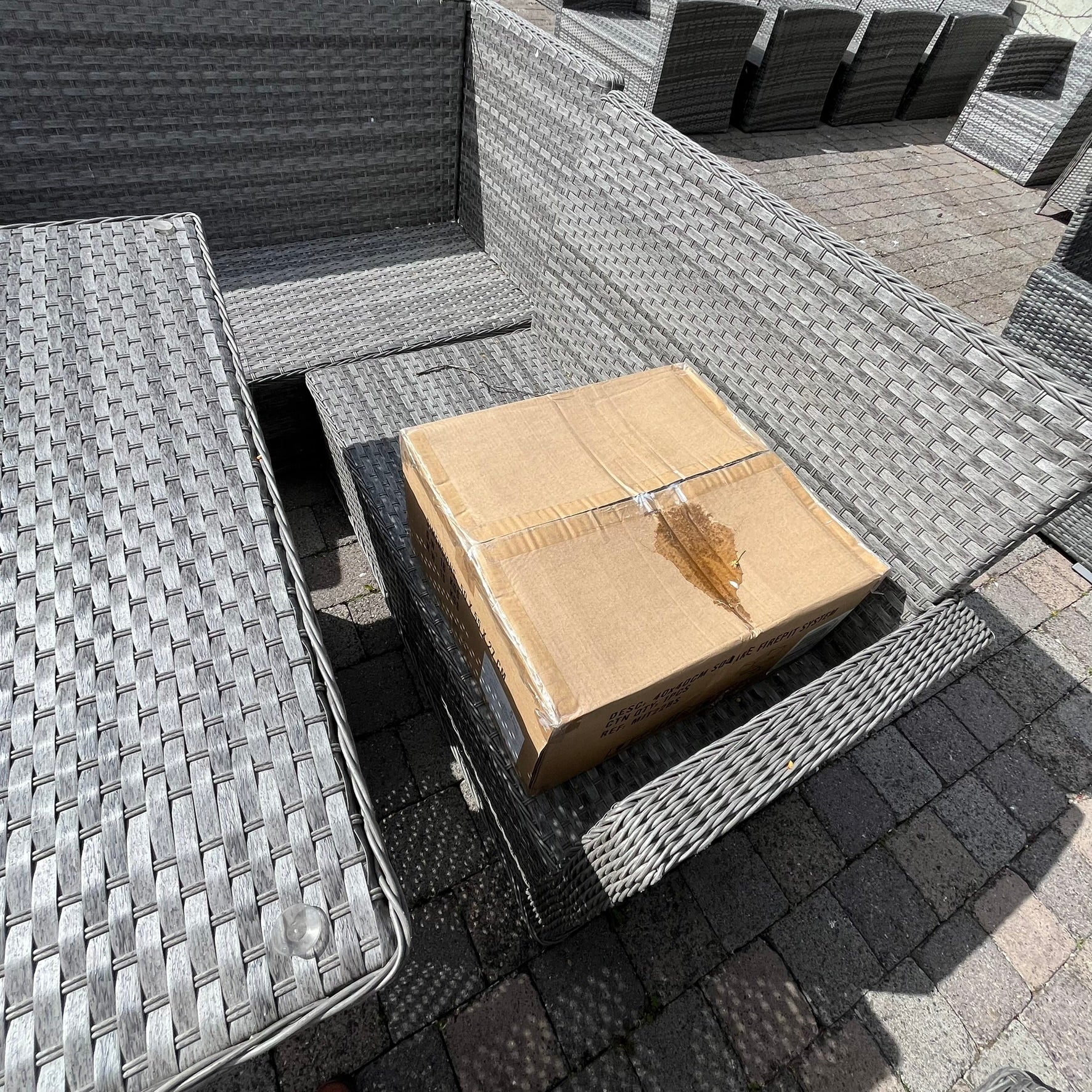 Casual Dining with Firepit Set (Grey) - Clearance