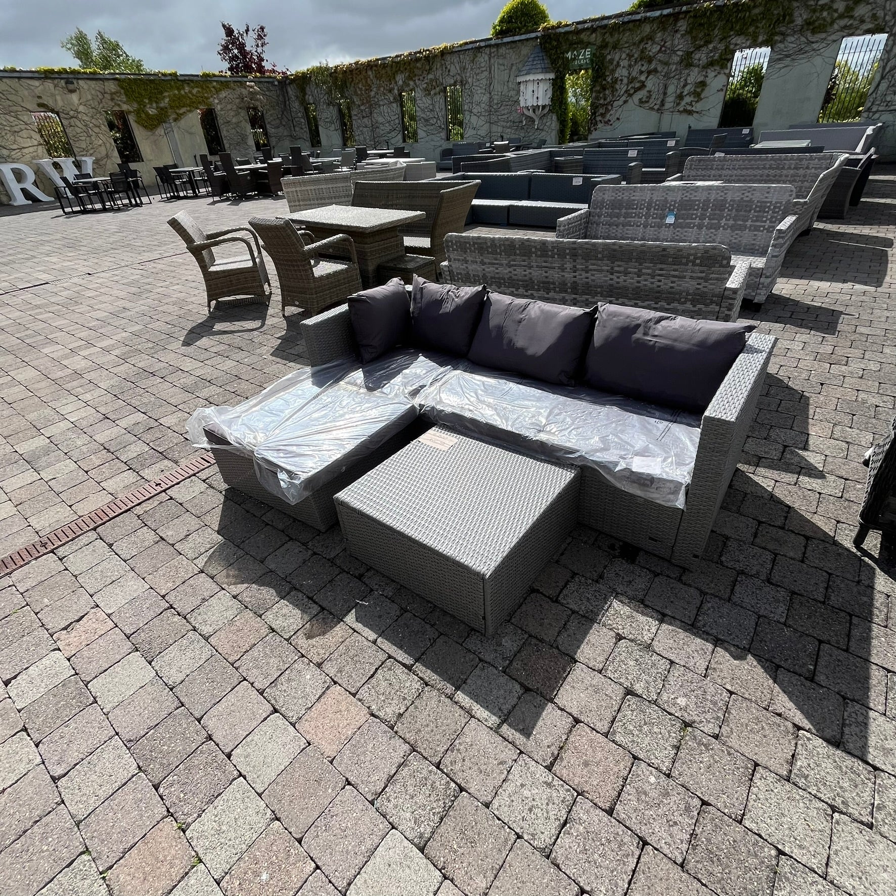 Sofa Set - Grey - Clearance