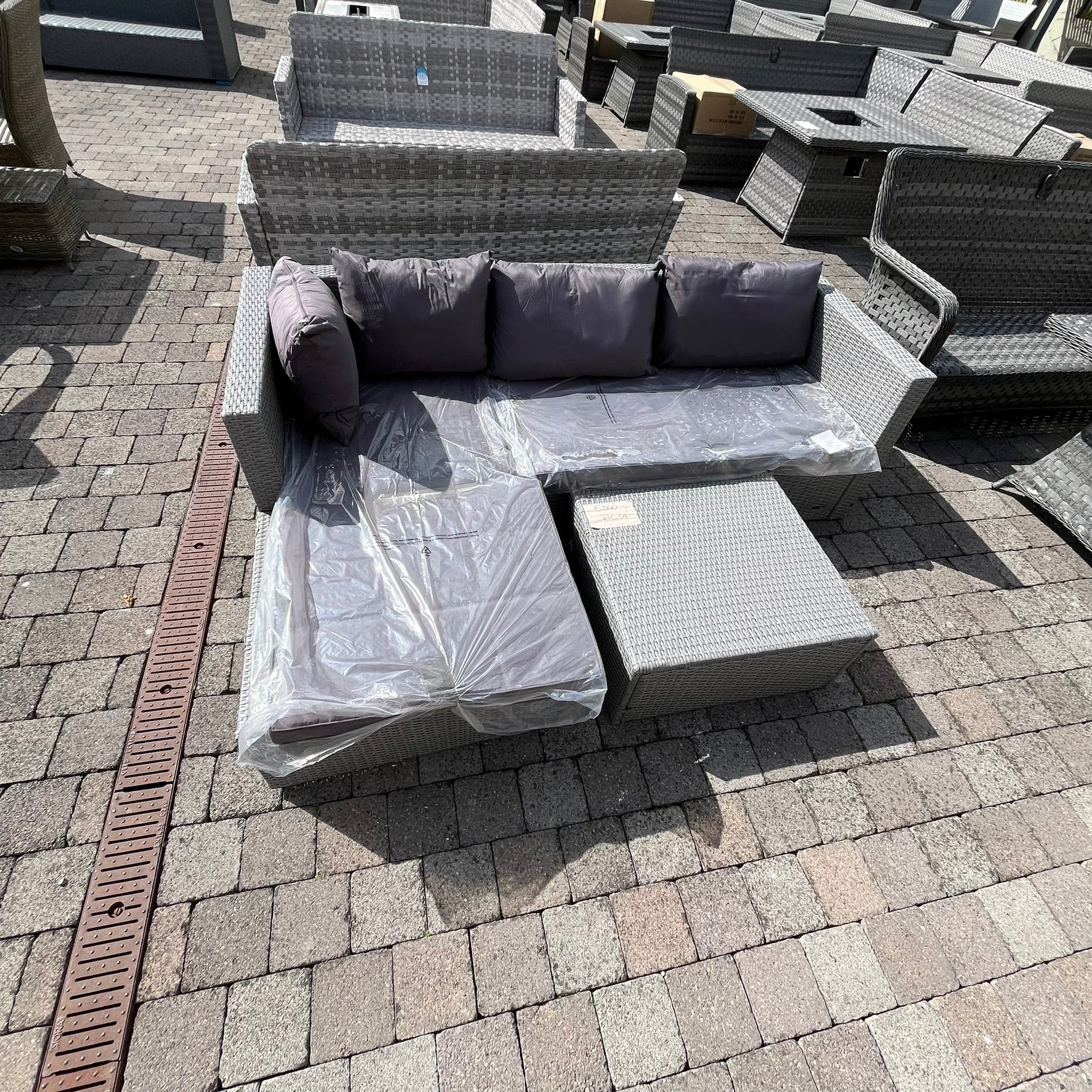 Sofa Set - Grey - Clearance