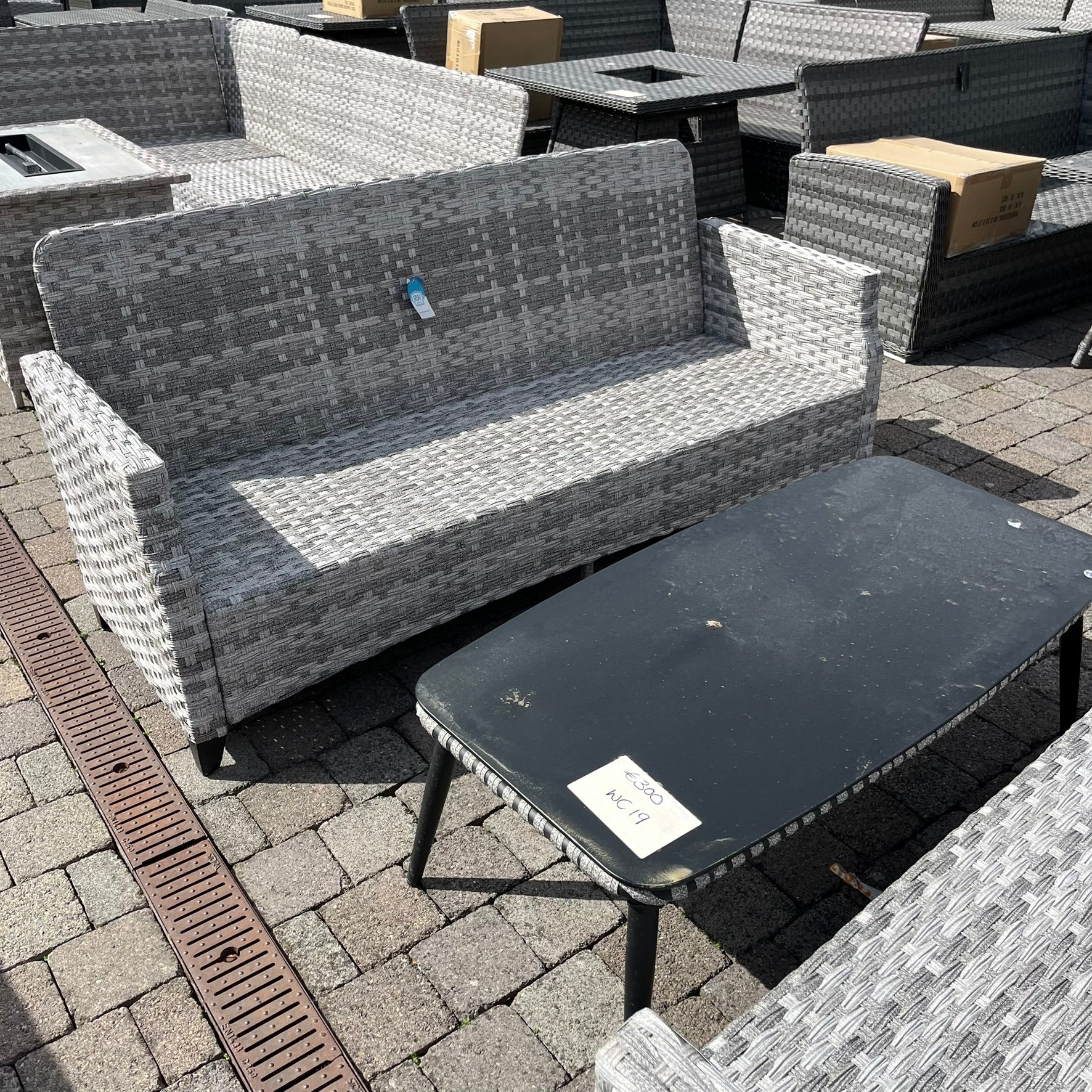 Venice Sofa Set with Table - Clearance