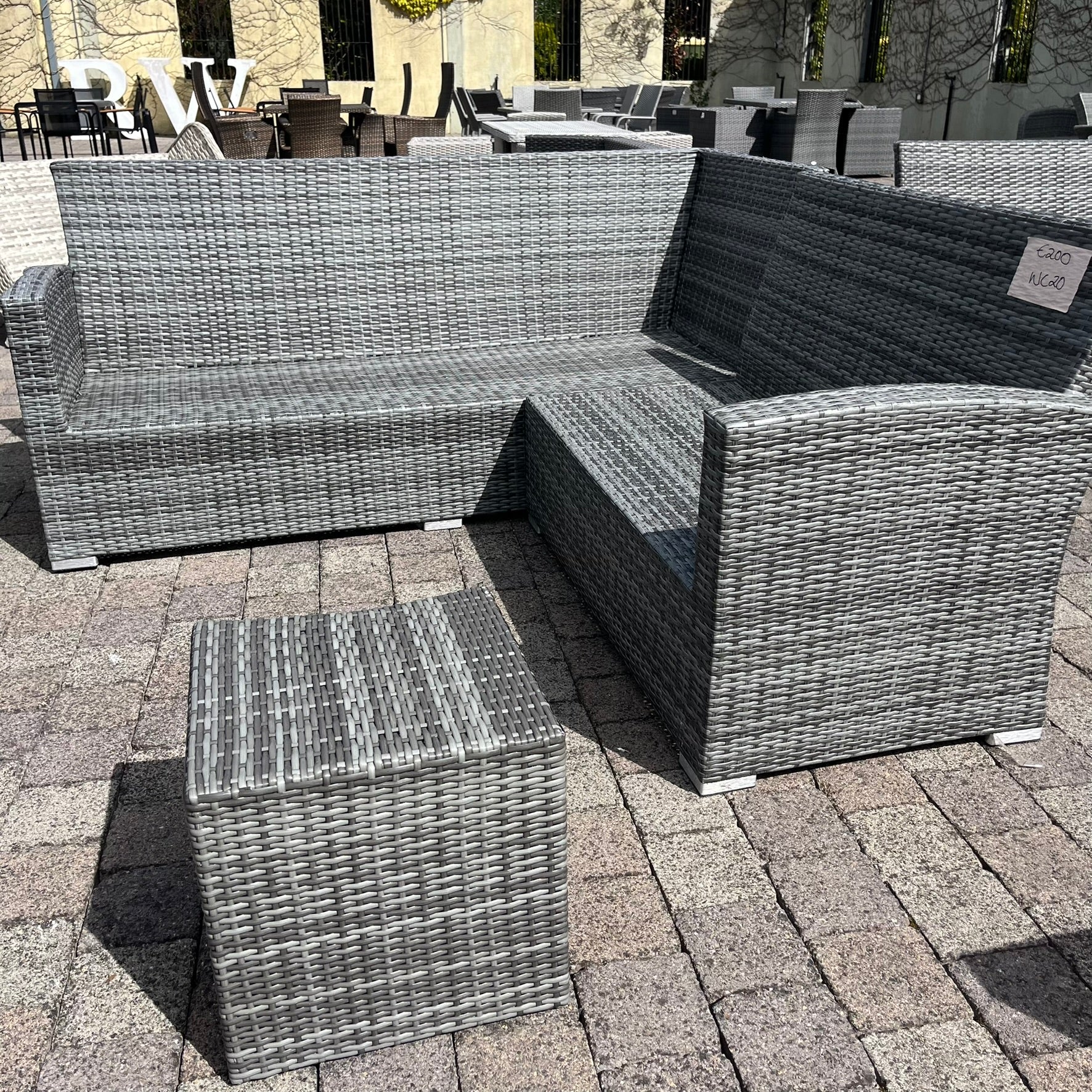 Oxford Corner Sofa & Footstool- Clearance