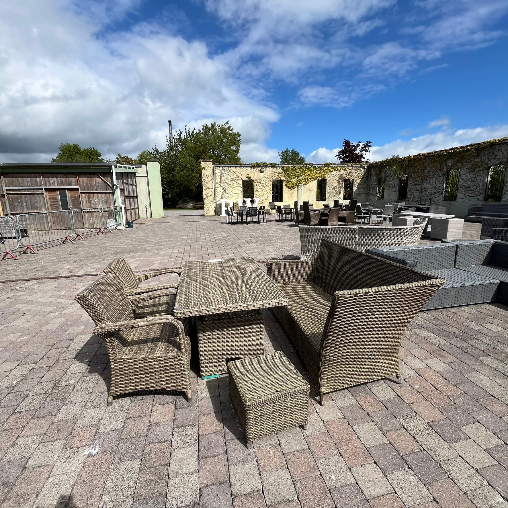Chester Sofa Set with Footstools - Clearance
