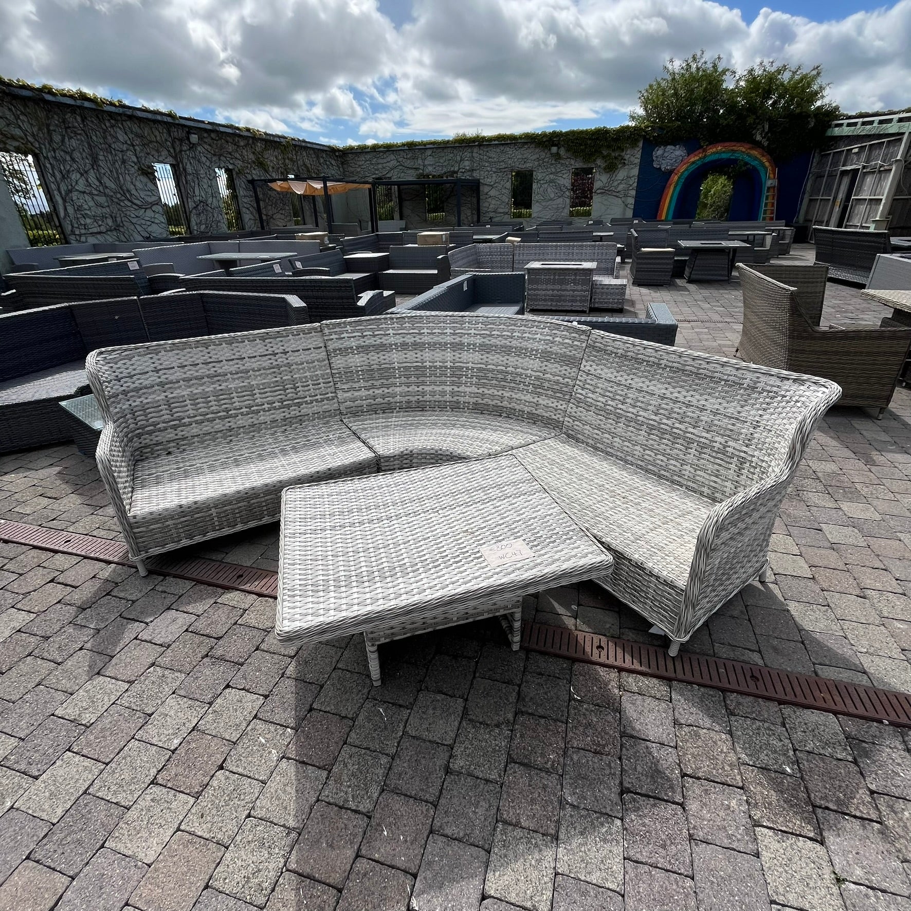 Wroxham Curved Sofa with Table - Clearance