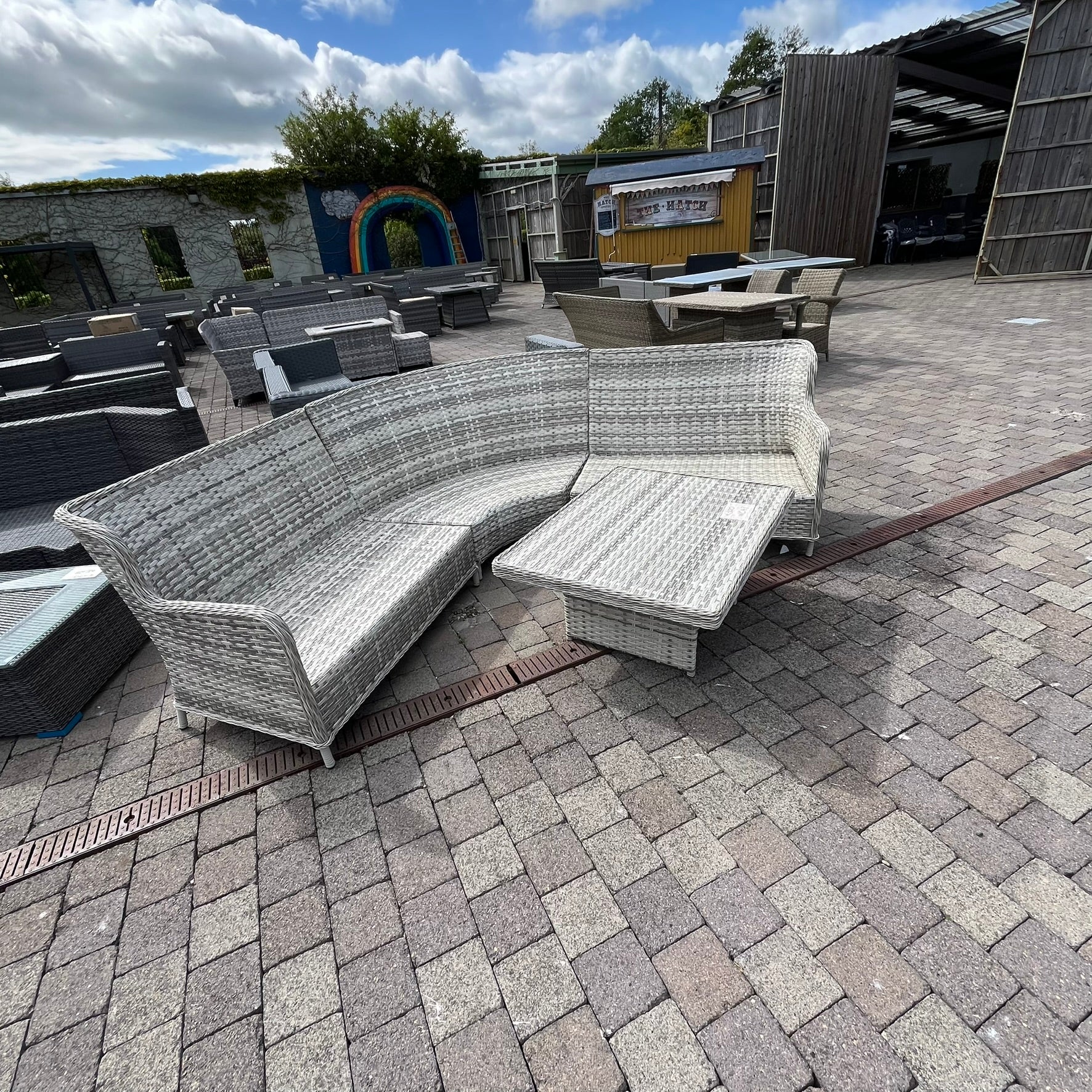 Wroxham Curved Sofa with Table - Clearance
