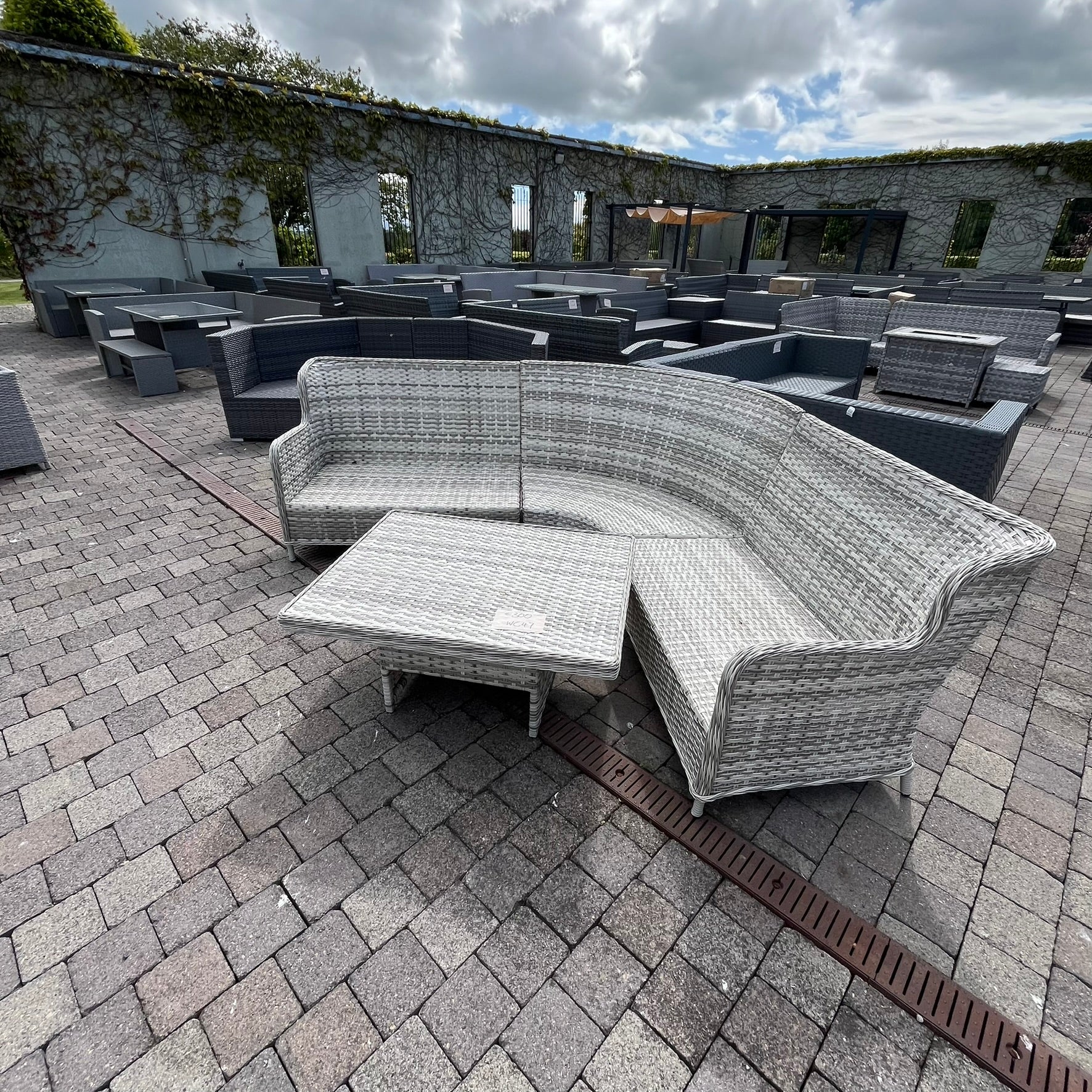Wroxham Curved Sofa with Table - Clearance