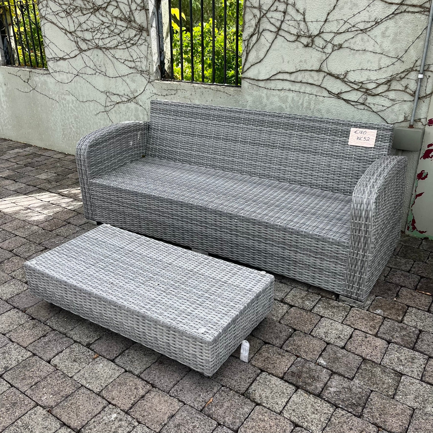 Grey Sofa & Small Table - Clearance