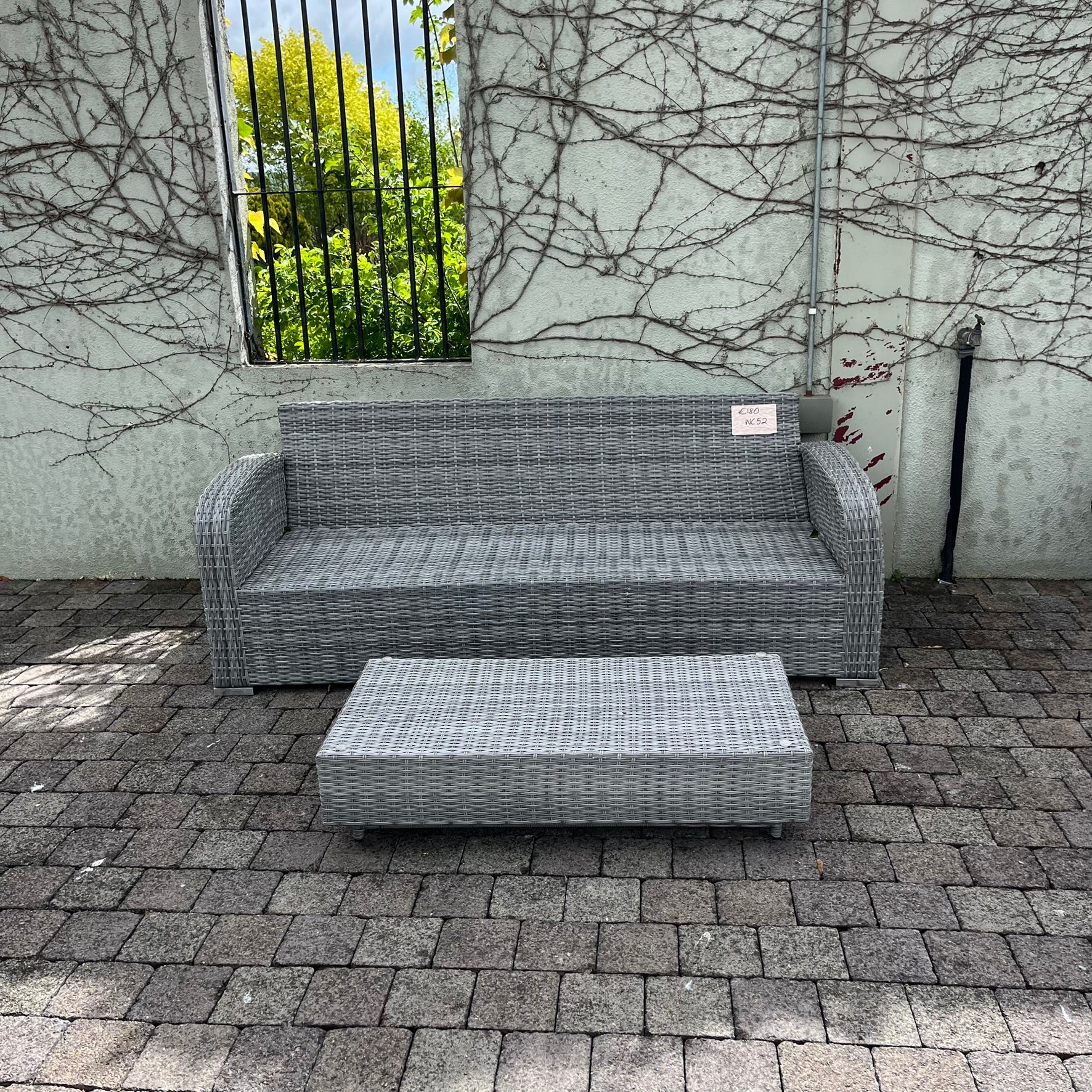 Grey Sofa & Small Table - Clearance