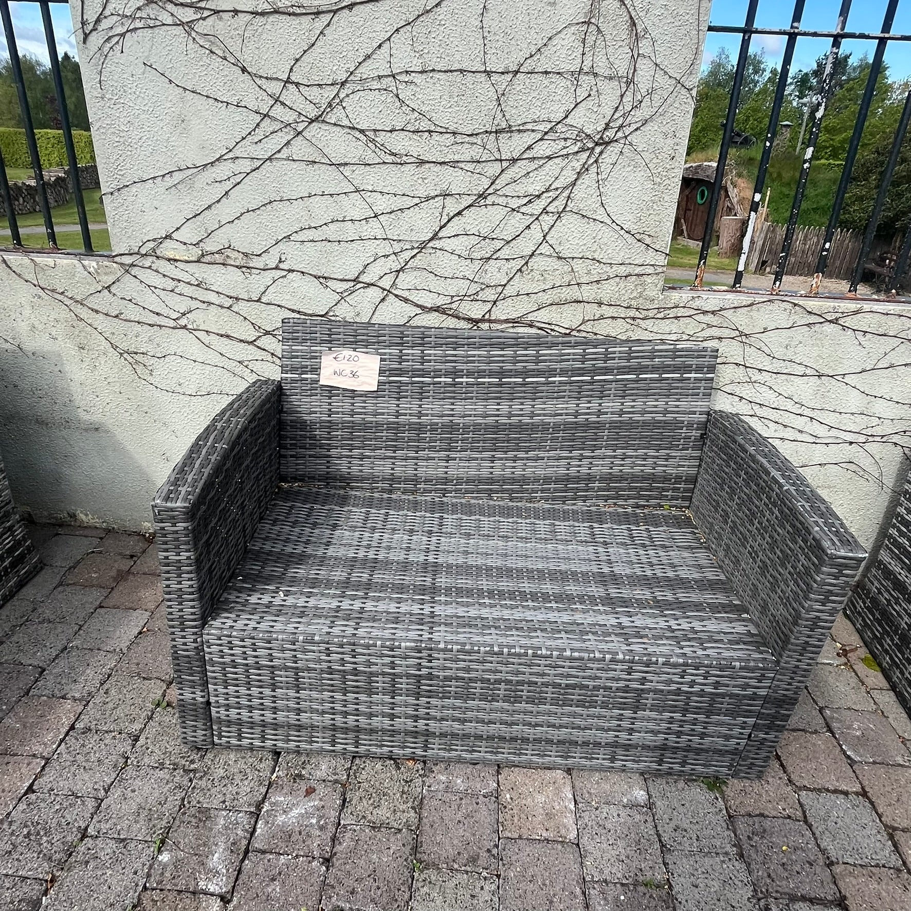 Grey 2 Seater Sofa - Clearance