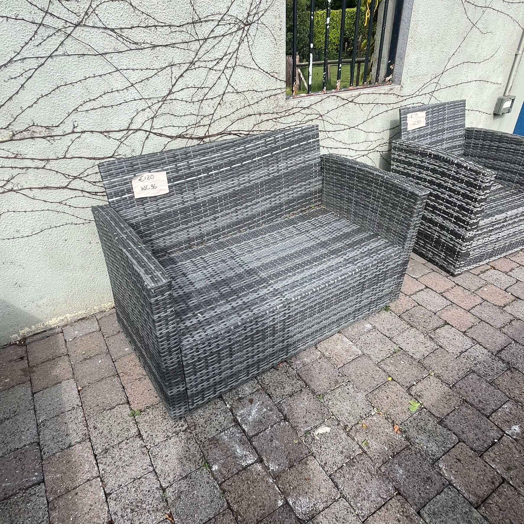 Grey 2 Seater Sofa - Clearance