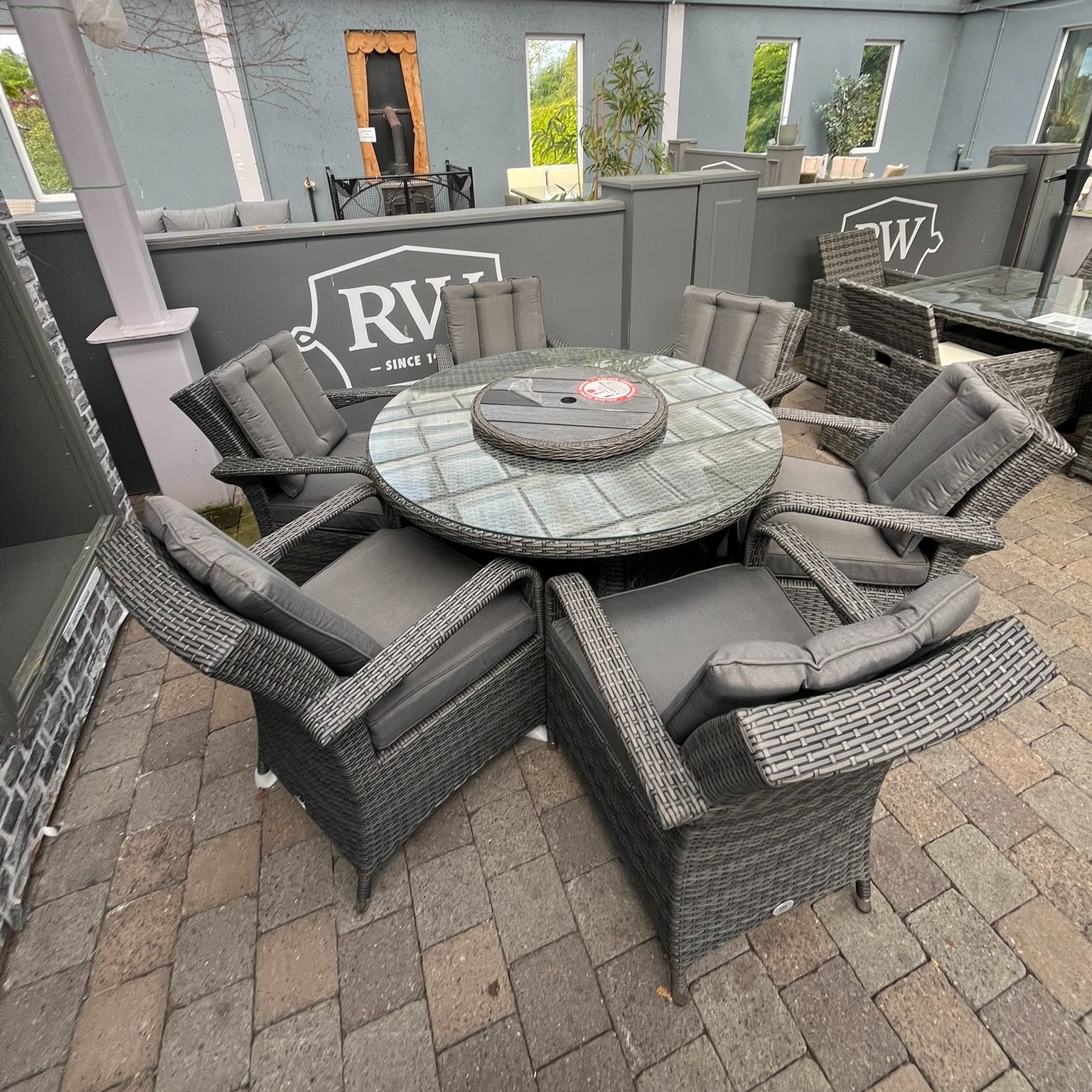 Gardenia 6-Seater Set with Lazy Susan  - Clearance