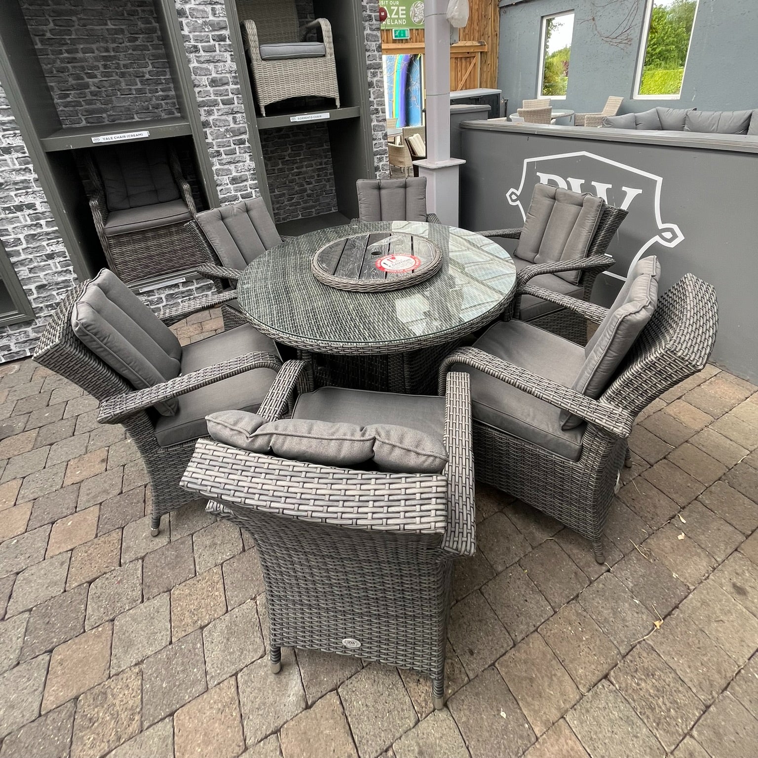 Gardenia 6-Seater Set with Lazy Susan  - Clearance