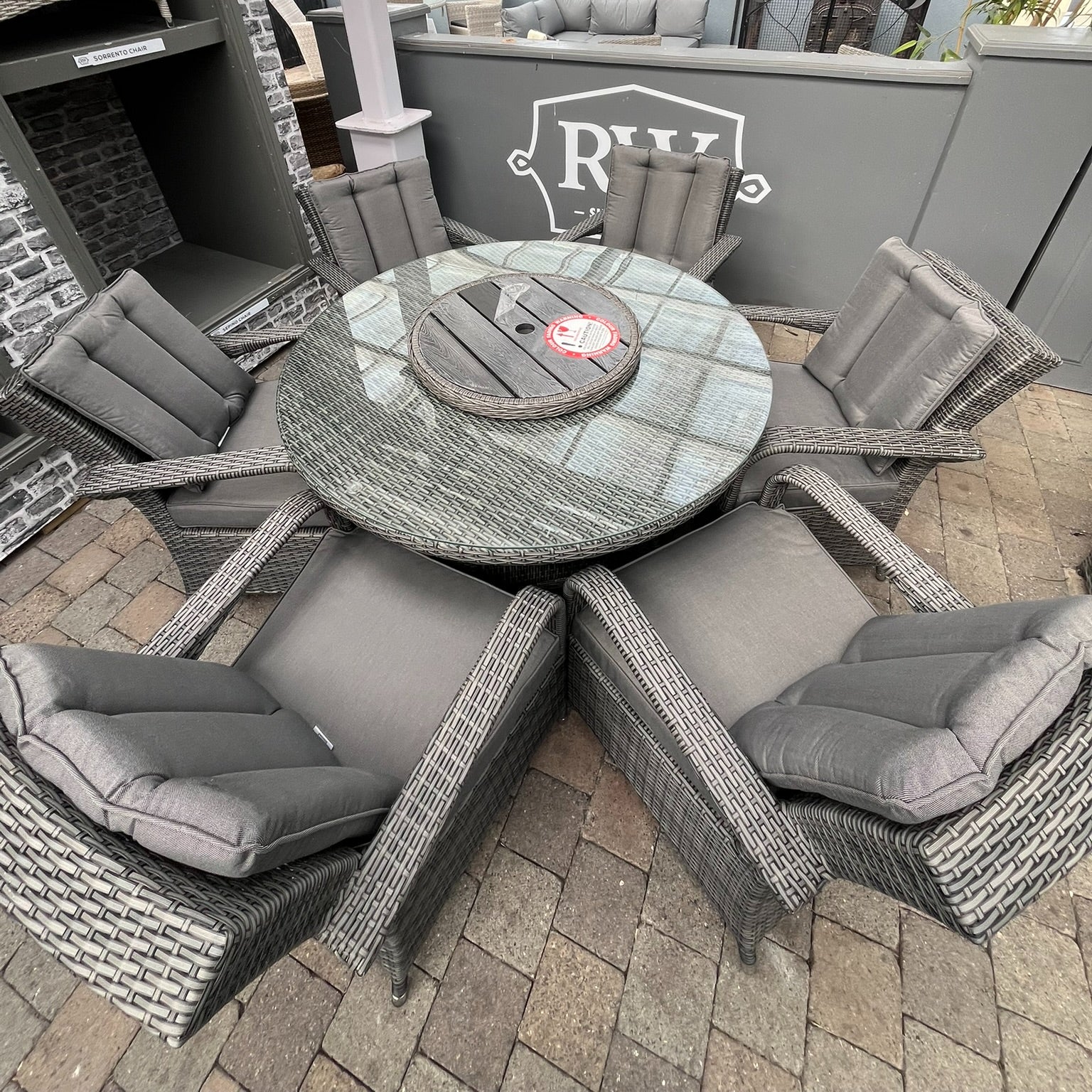 Gardenia 6-Seater Set with Lazy Susan  - Clearance