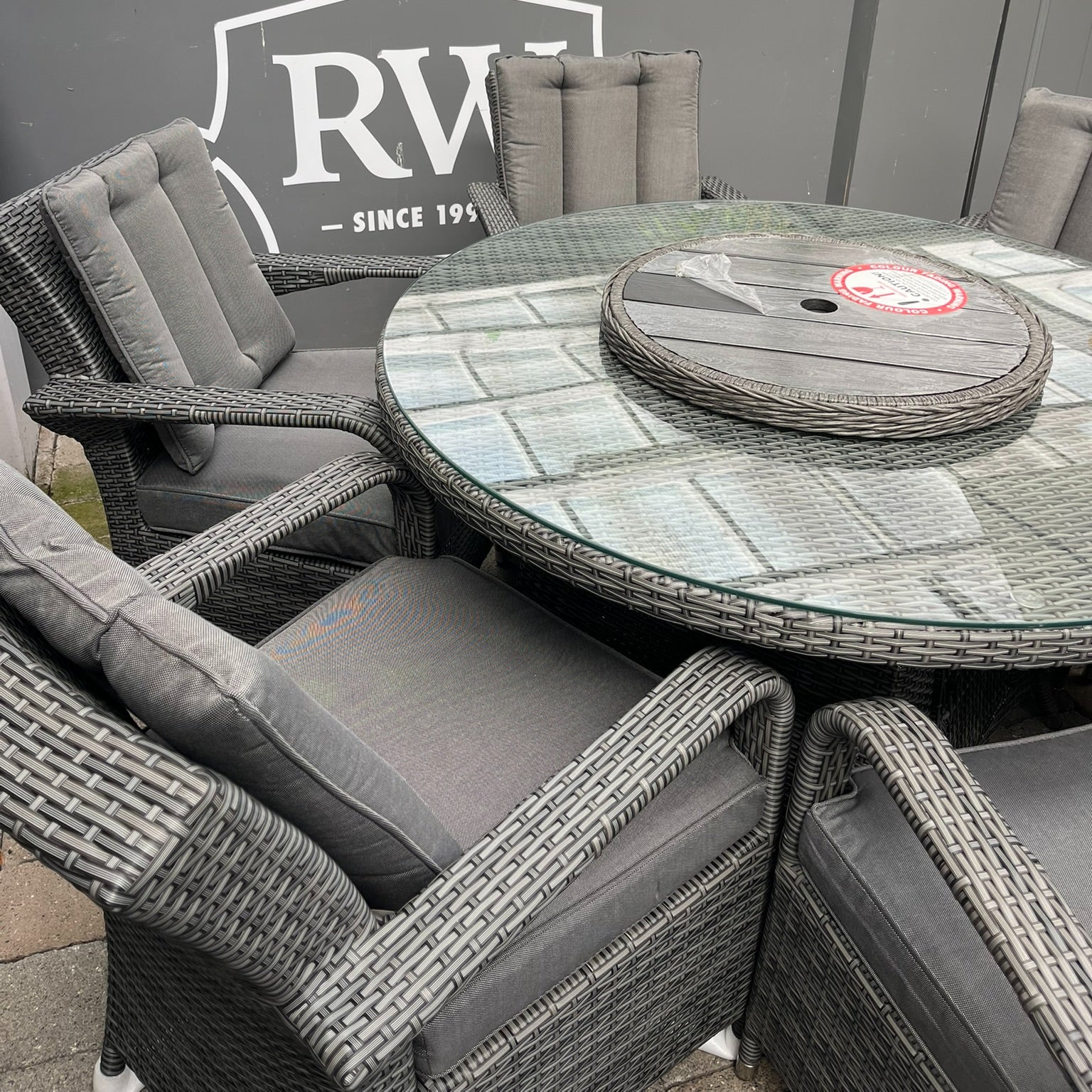 Gardenia 6-Seater Set with Lazy Susan  - Clearance