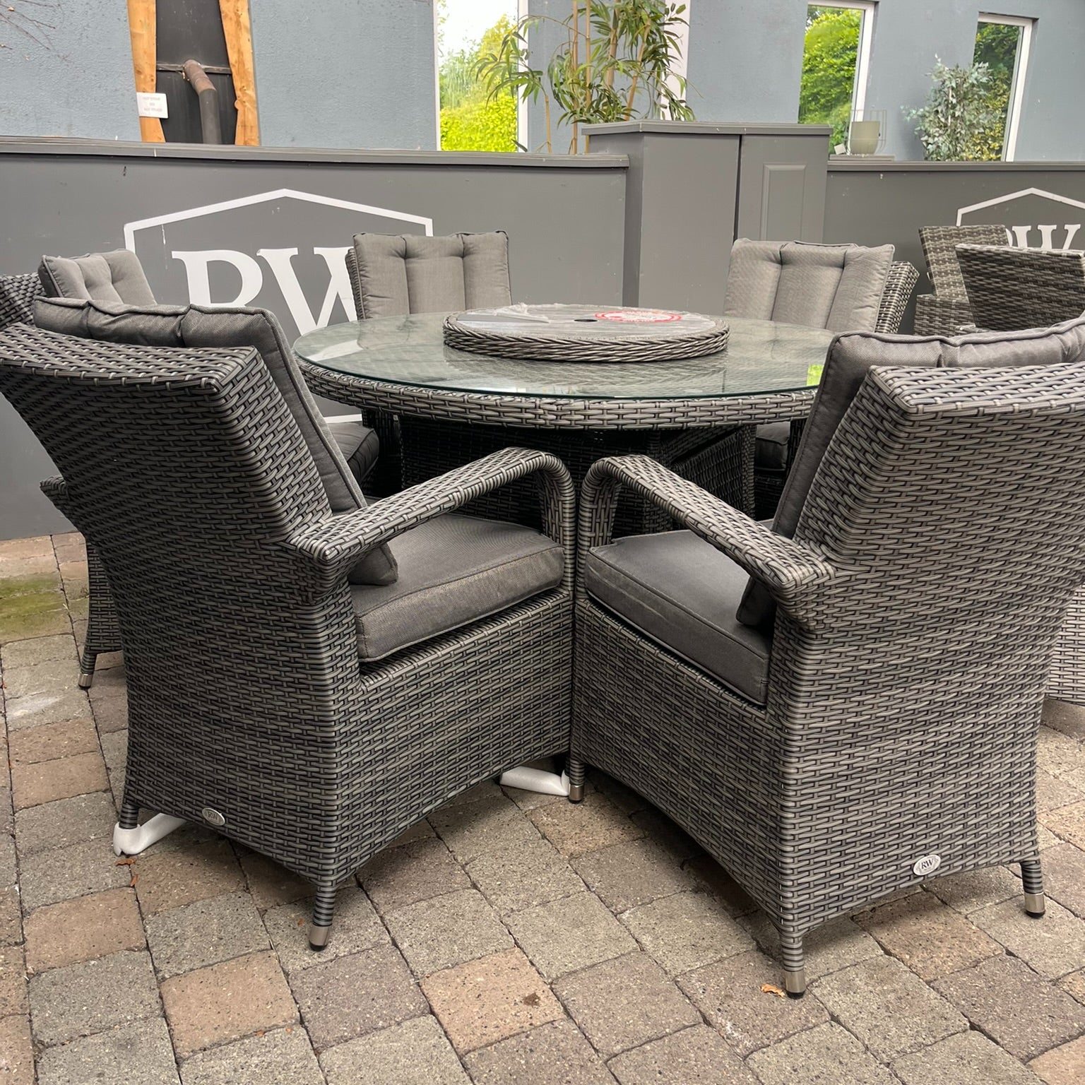 Gardenia 6-Seater Set with Lazy Susan  - Clearance