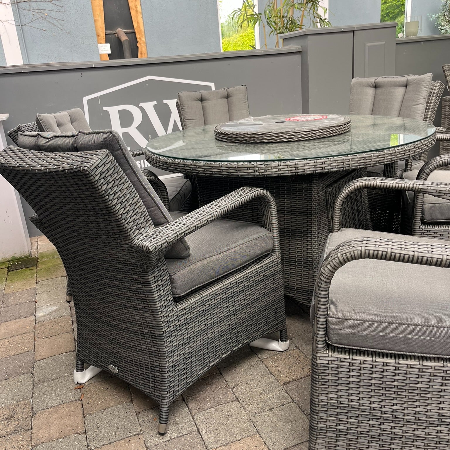 Gardenia 6-Seater Set with Lazy Susan  - Clearance