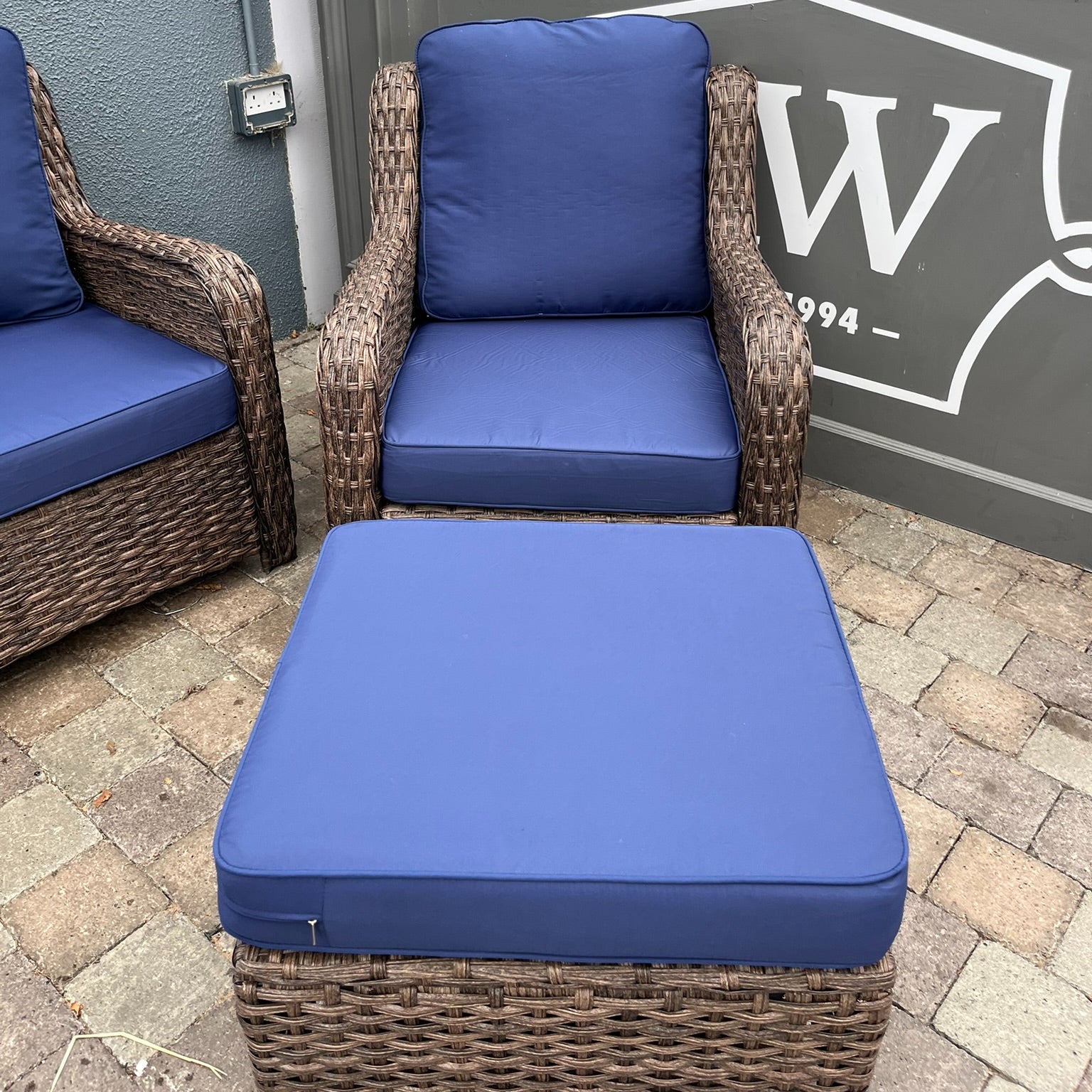 Cappani Navy Sofa Set - Clearance