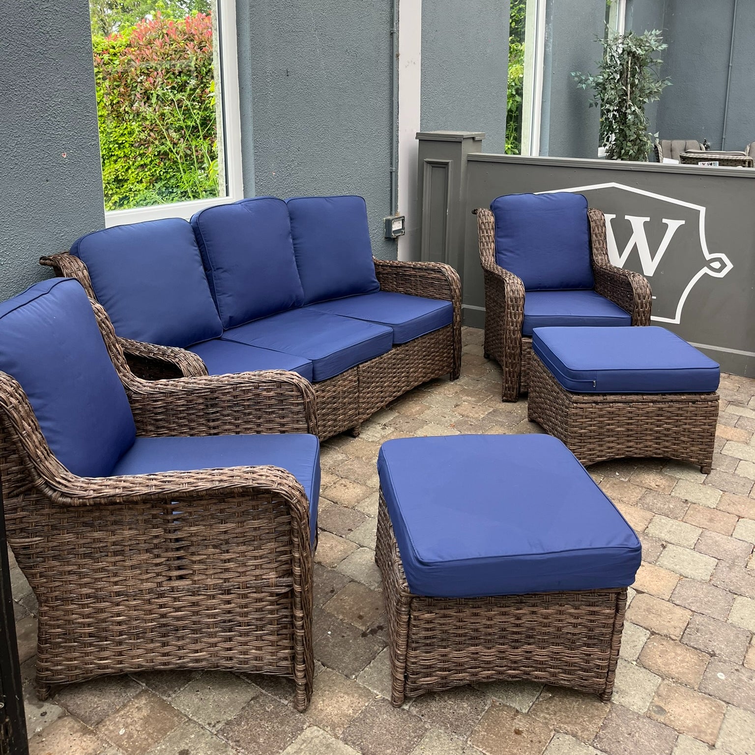 Cappani Navy Sofa Set - Clearance