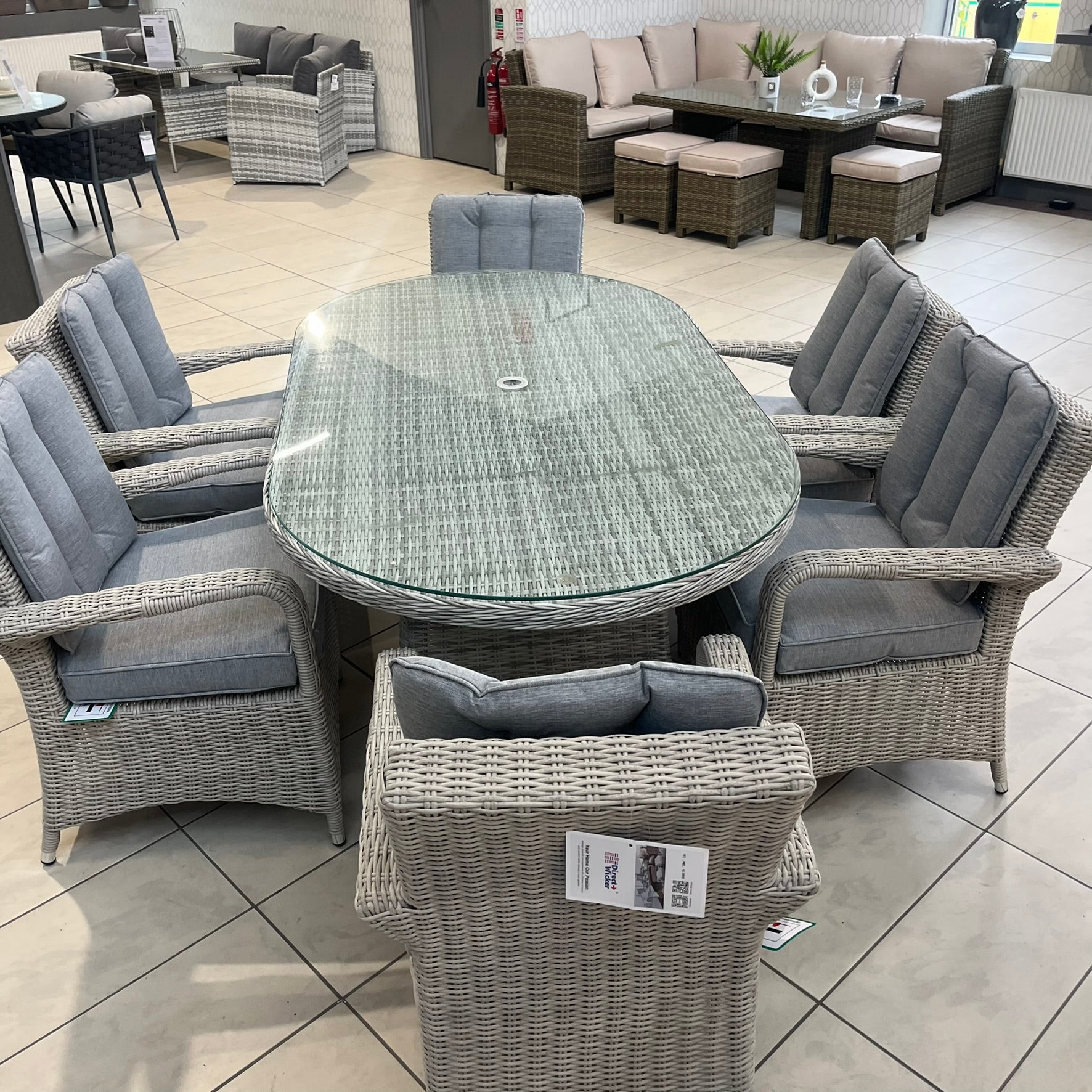 Sepino/Sorrento 6 Seater Set (Oval) - Clearance