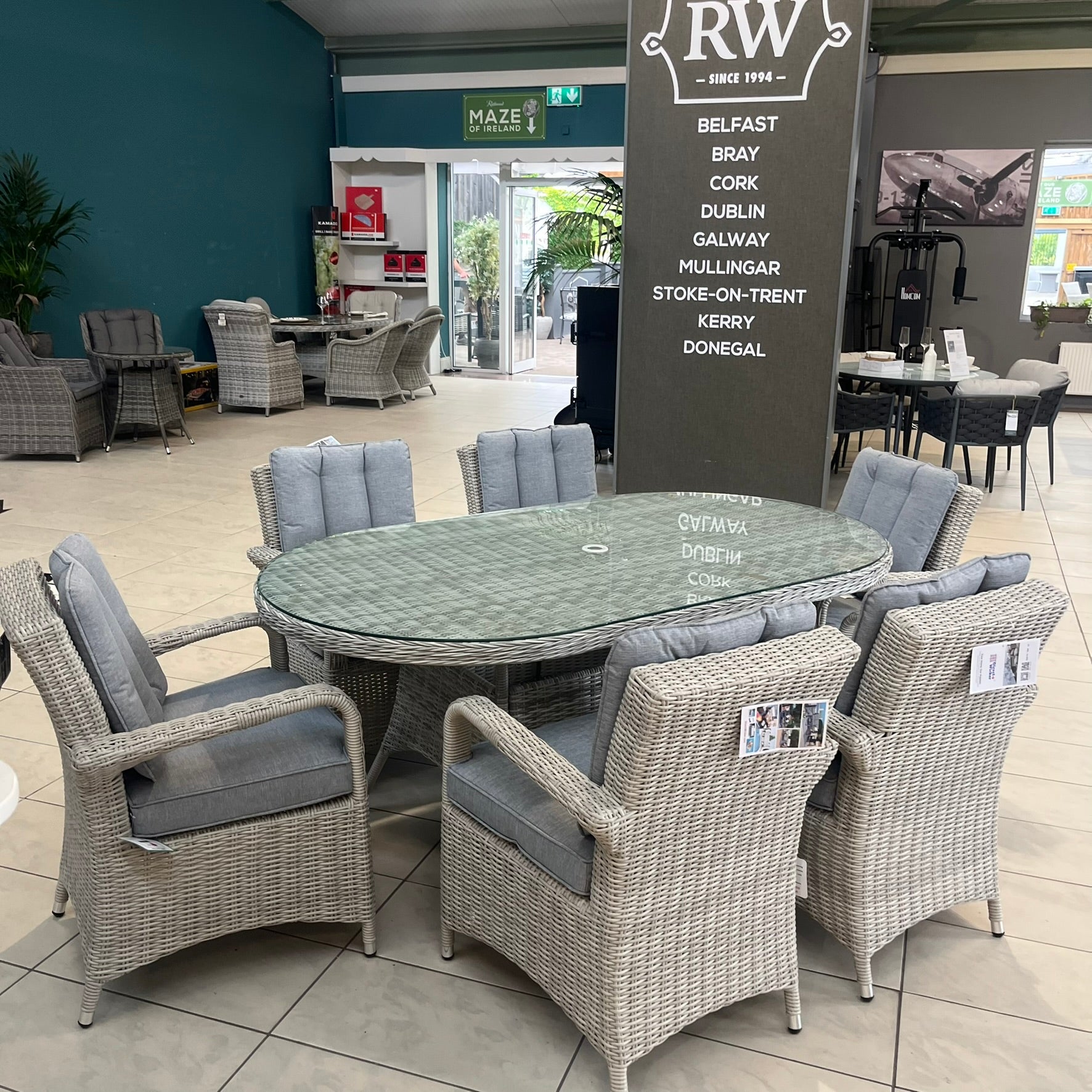 Sepino/Sorrento 6 Seater Set (Oval) - Clearance