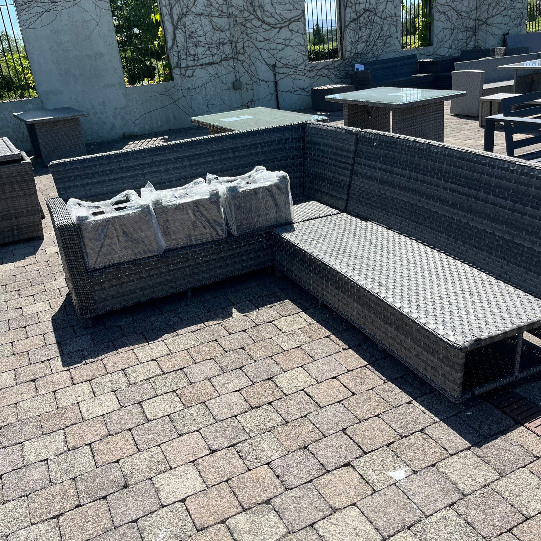 Corner Sofa Set with Footstools - Clearance
