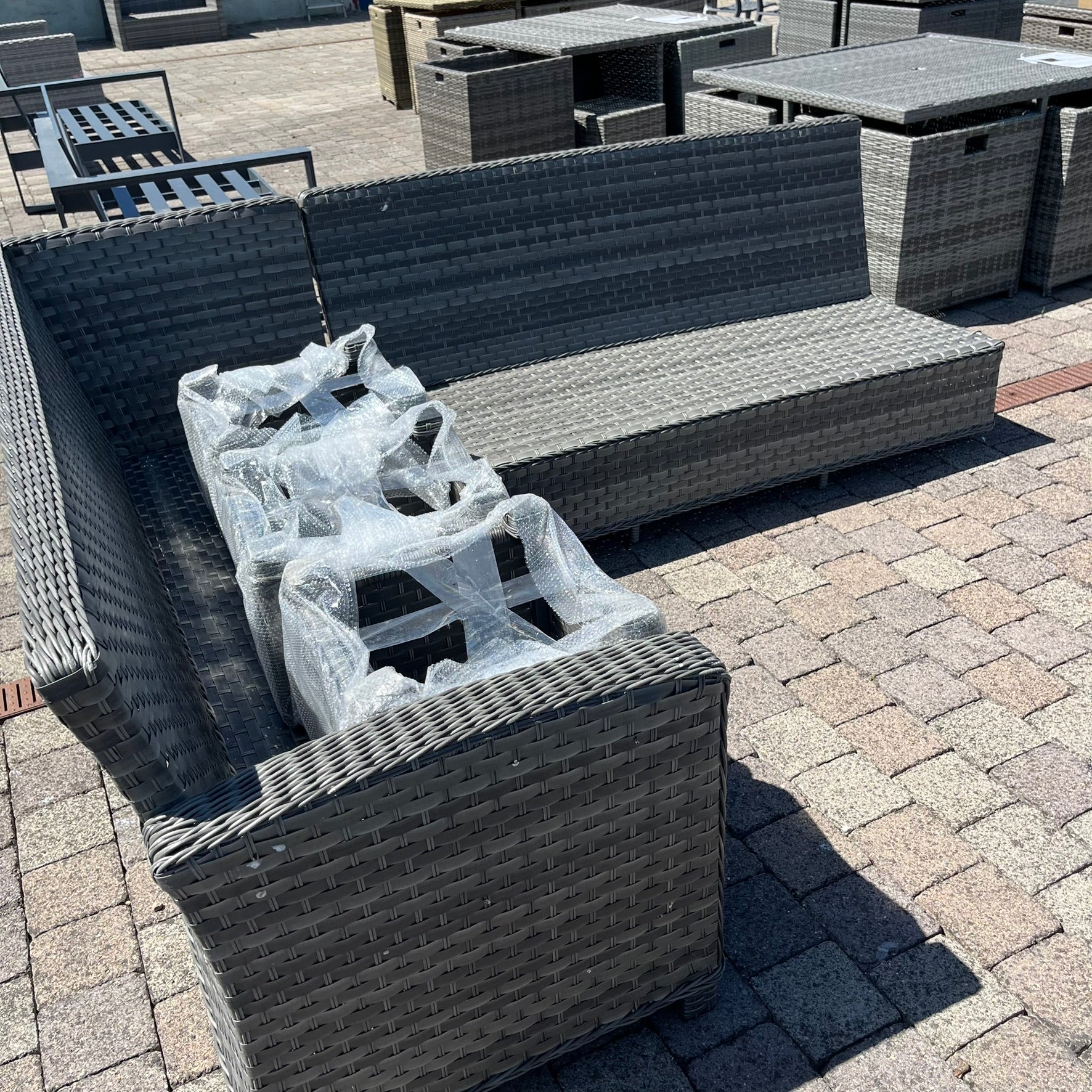 Corner Sofa Set with Footstools - Clearance