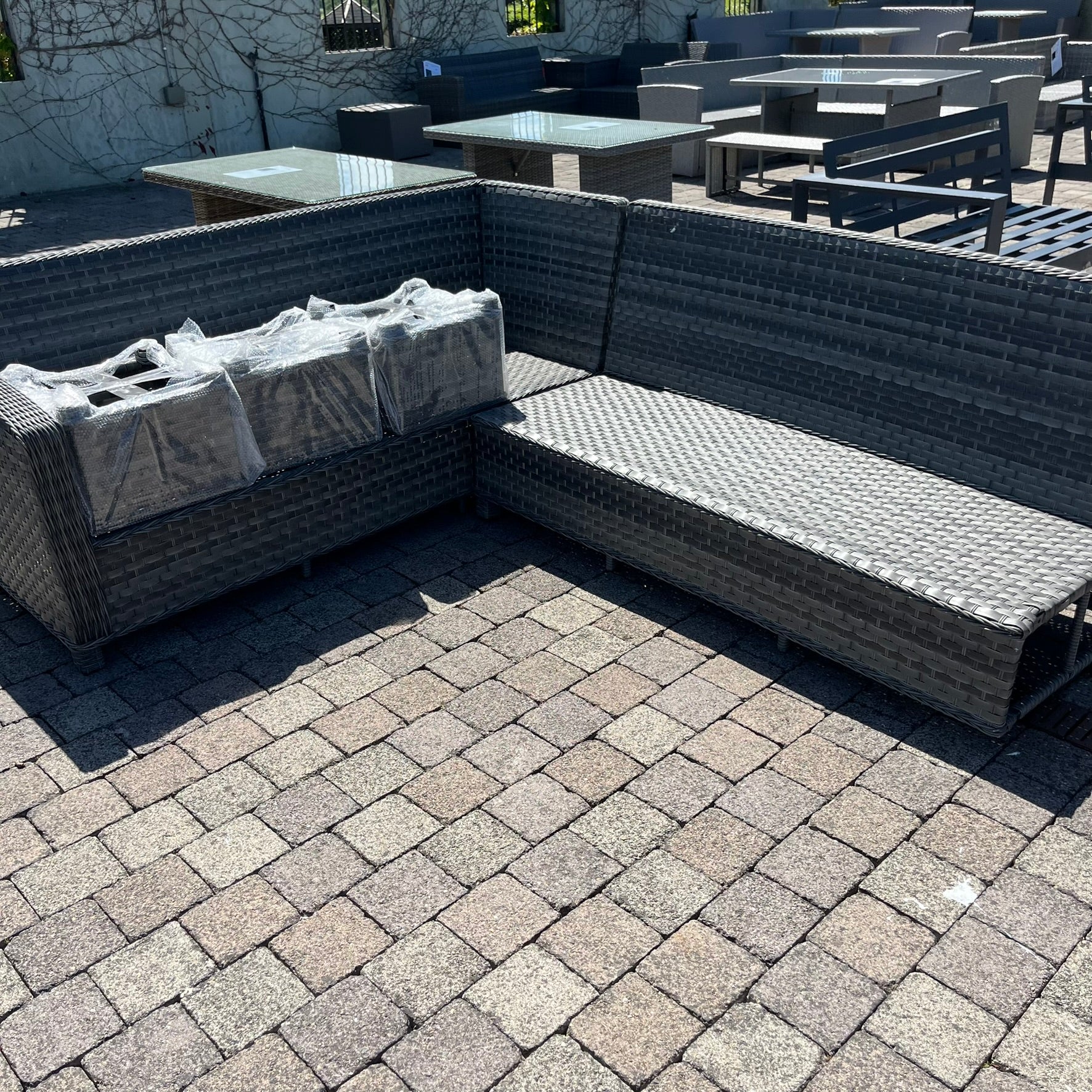 Corner Sofa Set with Footstools - Clearance