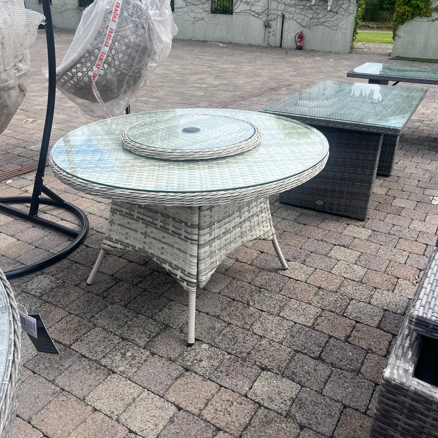 Vienna Round Table With Glass - Clearance