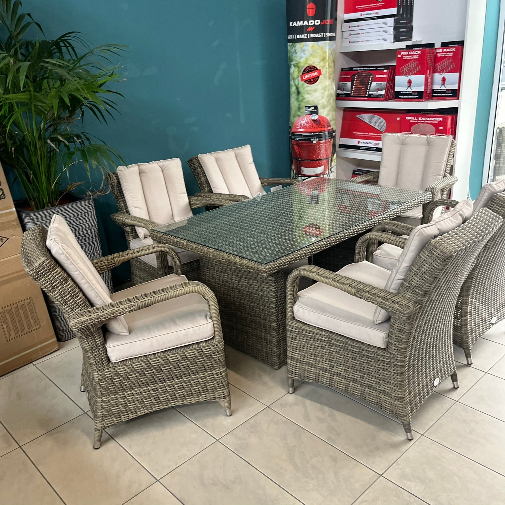 Chester Rectangle 6 Seater Set  - Clearance