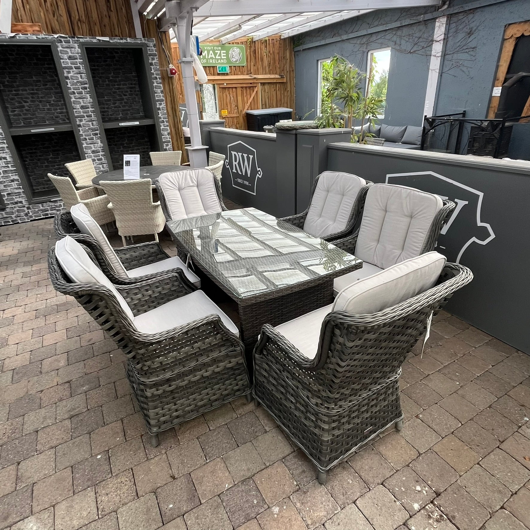 Ravenna/Santiago Rectangle 6 Seater Set  - Clearance