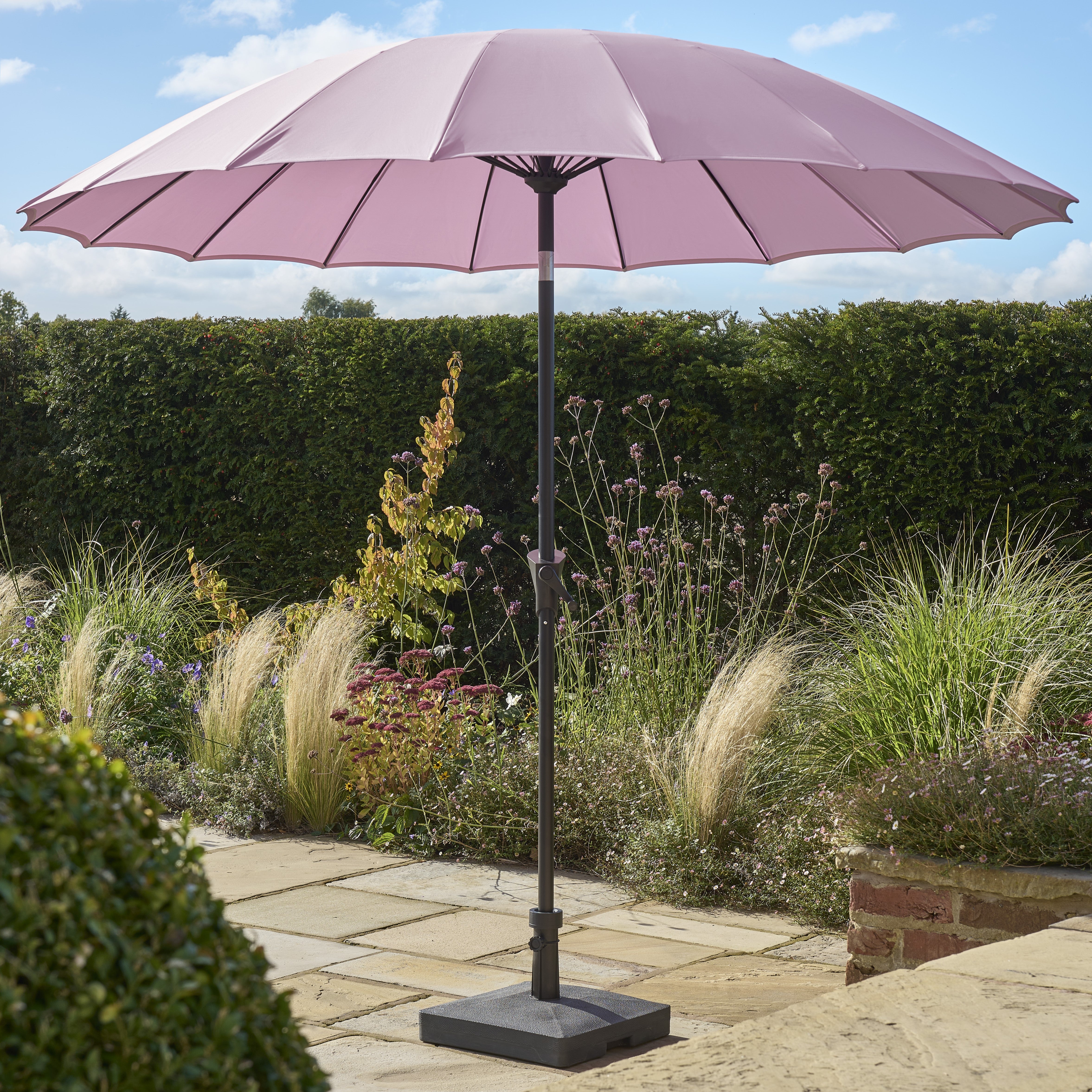 Royce - Geisha 2.7m Parasol with Night Cover (Pink)