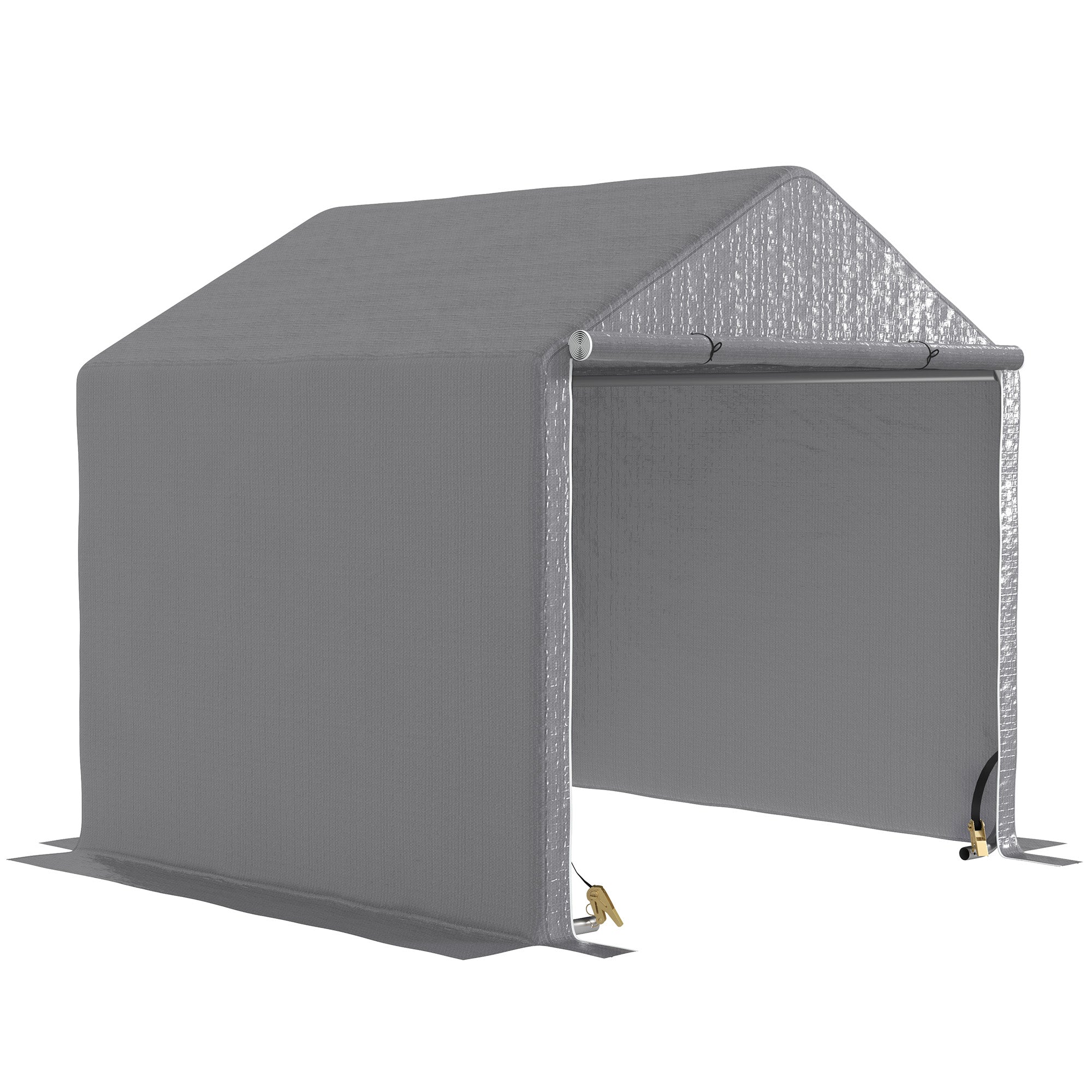 Garden Fabric Storage Tent, 2x2m, Grey- Clearance