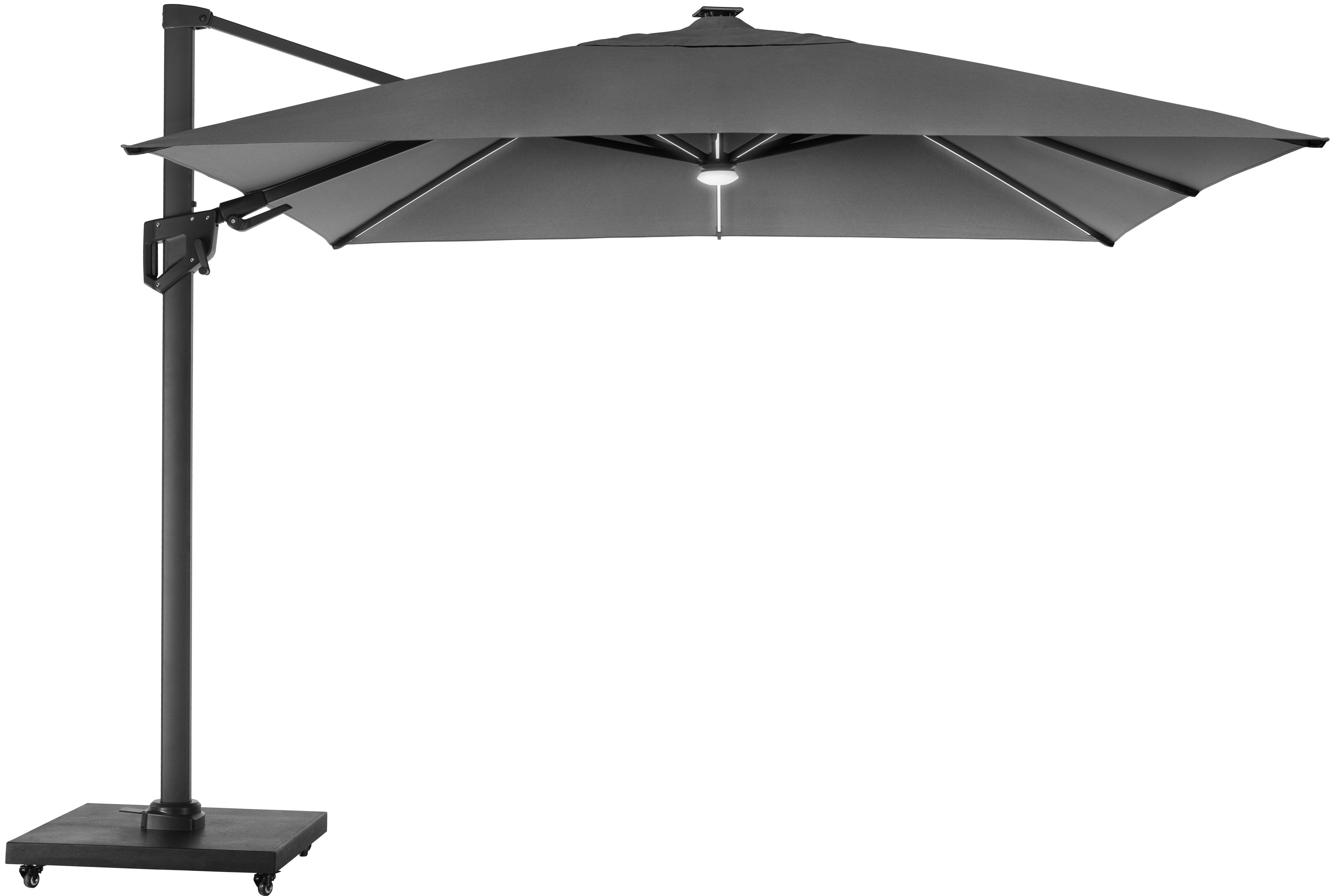 Royce - Ambassador LED Cantilever Parasol with Novasun™ Smoke Grey Canopy