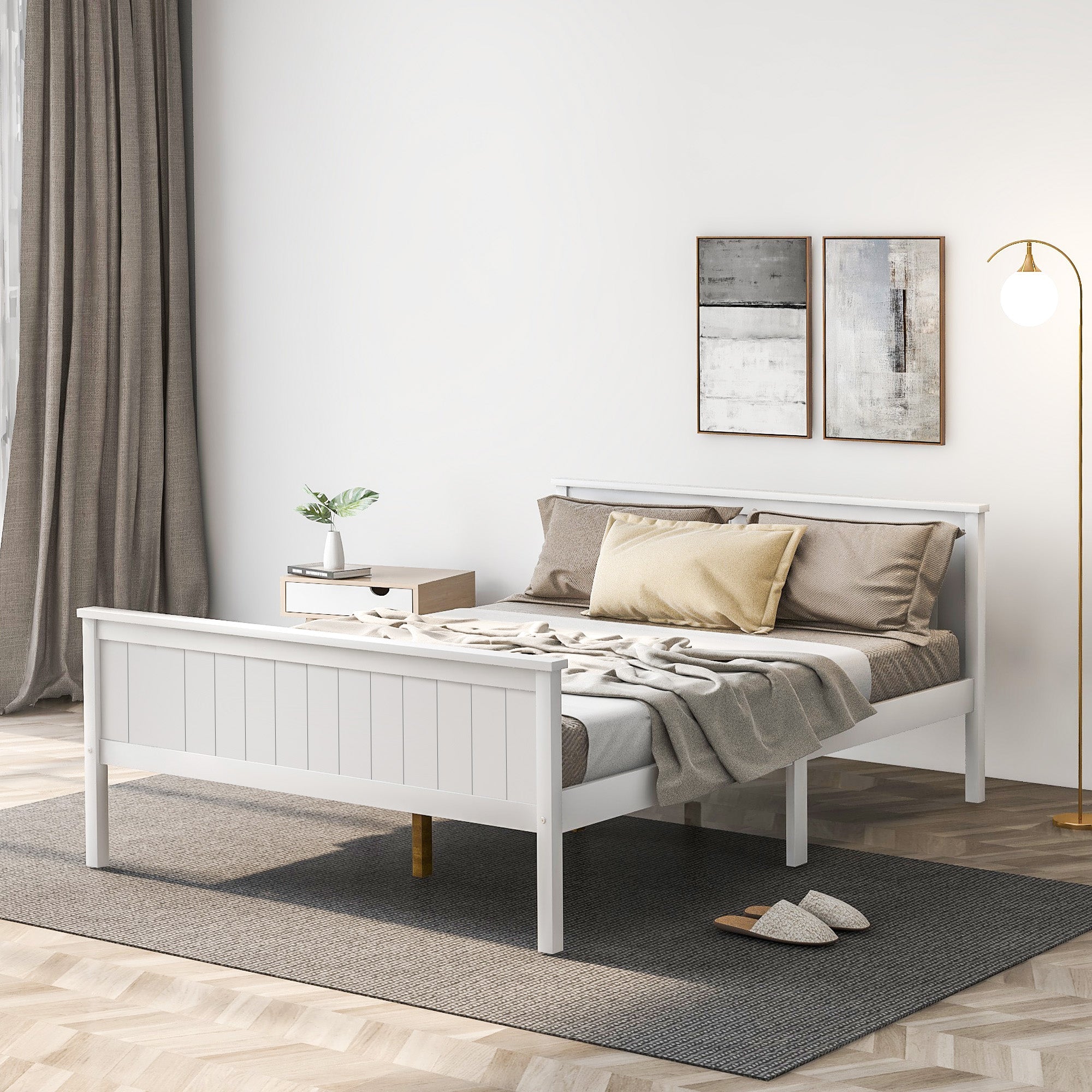 Wooden Bed Frame 135 cm x 190 cm - Clearance