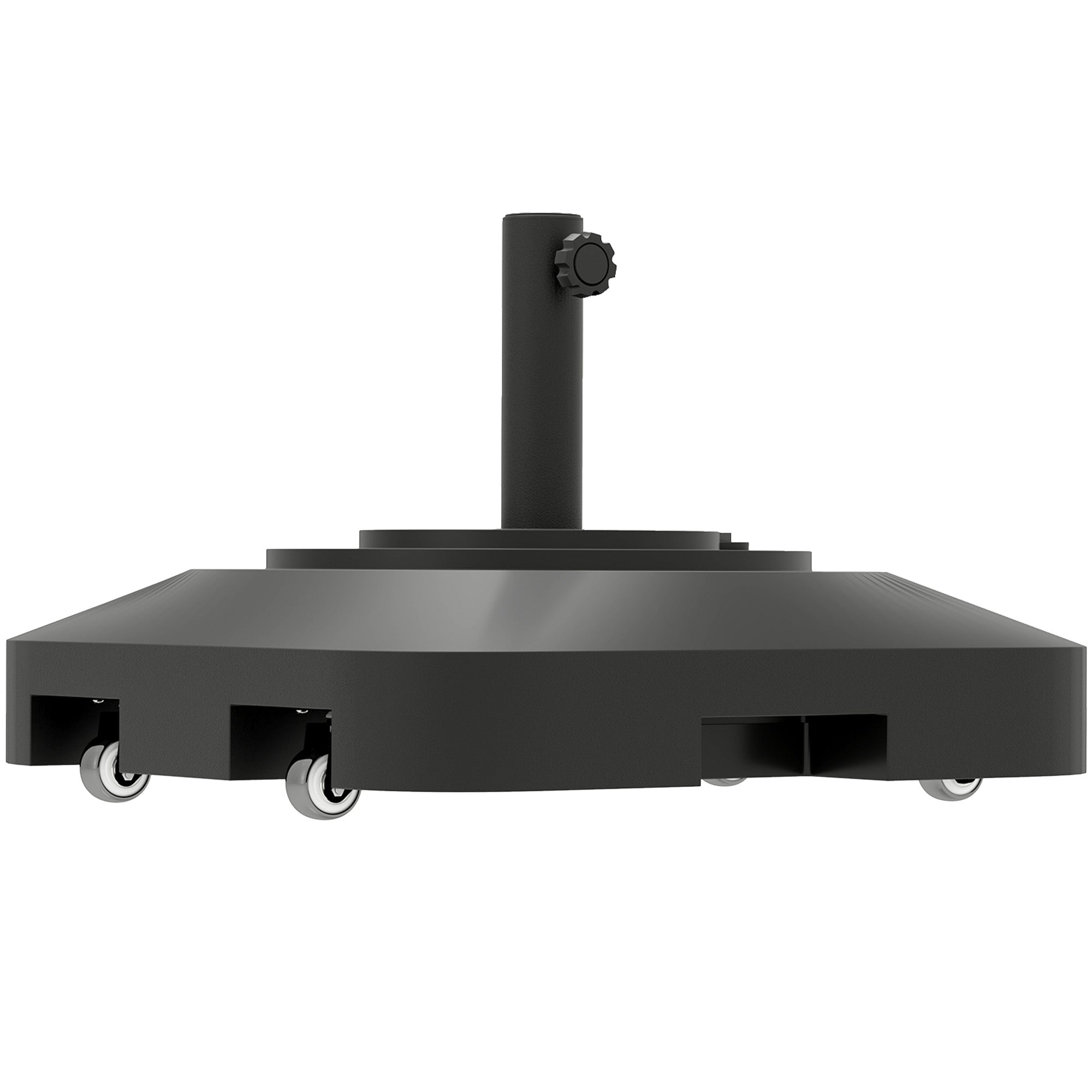 Parasol Base, Fillable 25kg, With Wheels, For Ø38/48 mm, Black
