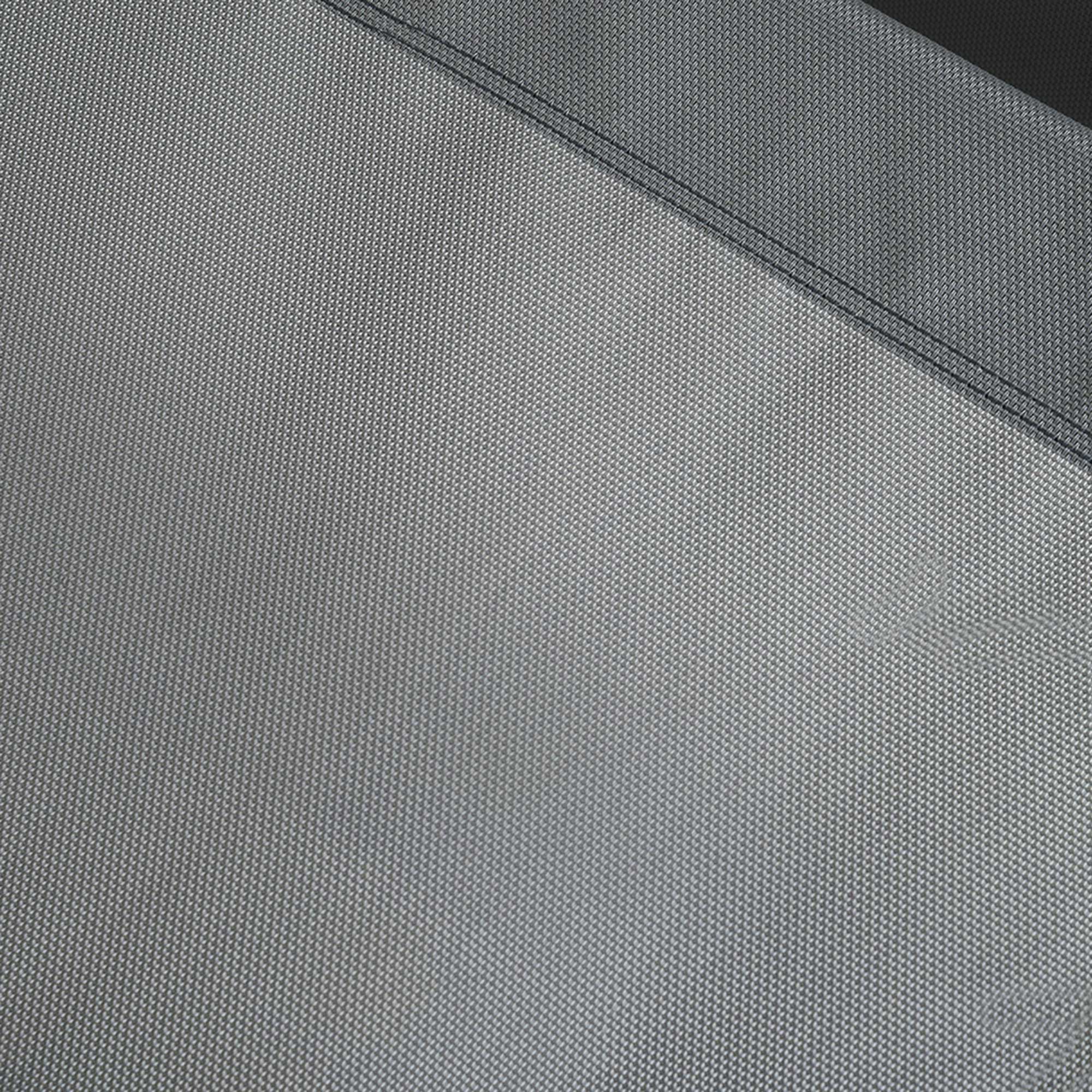 Rocking Sun Lounger, Single Outdoor Sunbed with Headrest Pillows and Metal Frame, Texteline Grey