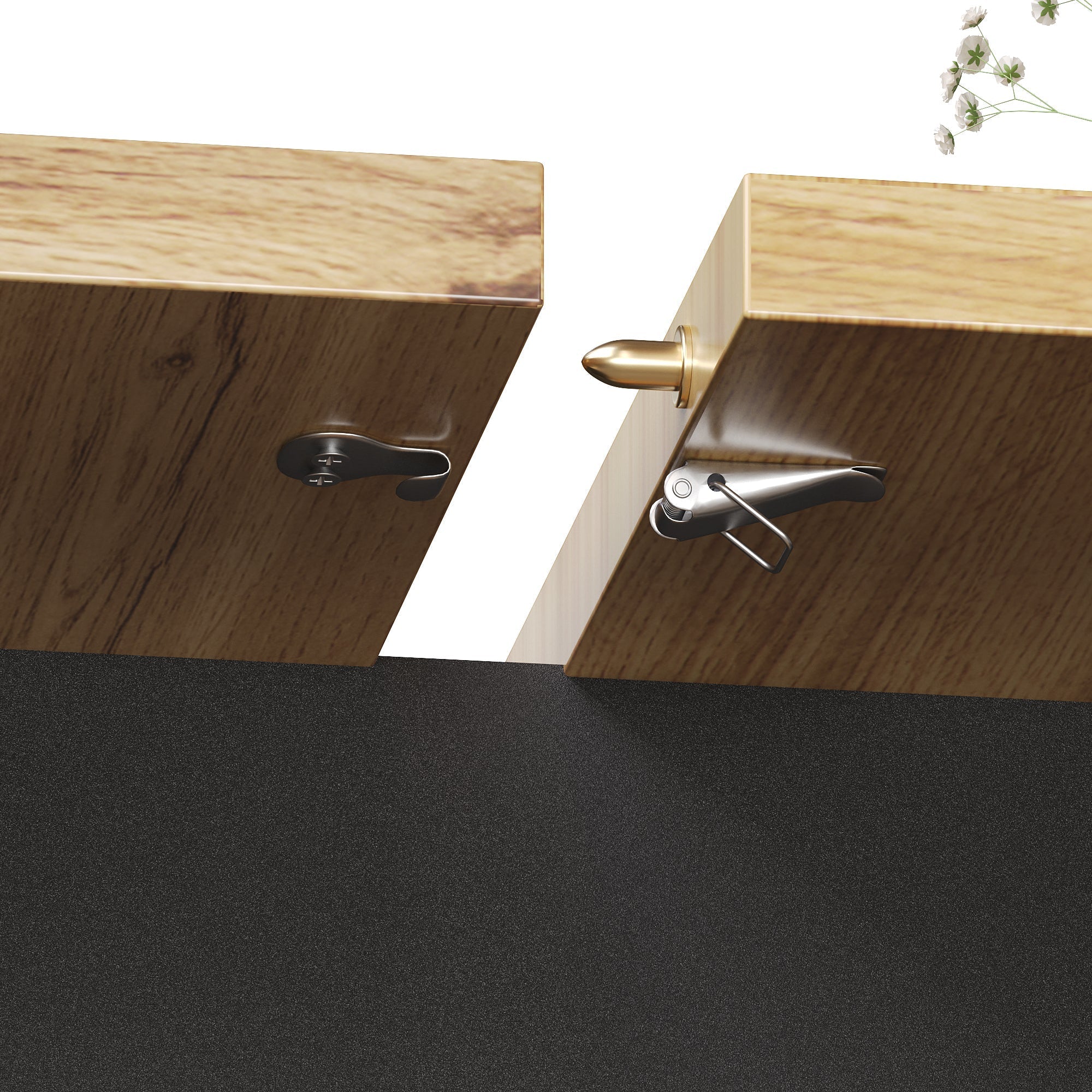 Telescopic Dining Table, Extendable with Storage Shelves for 4-6 People, Black