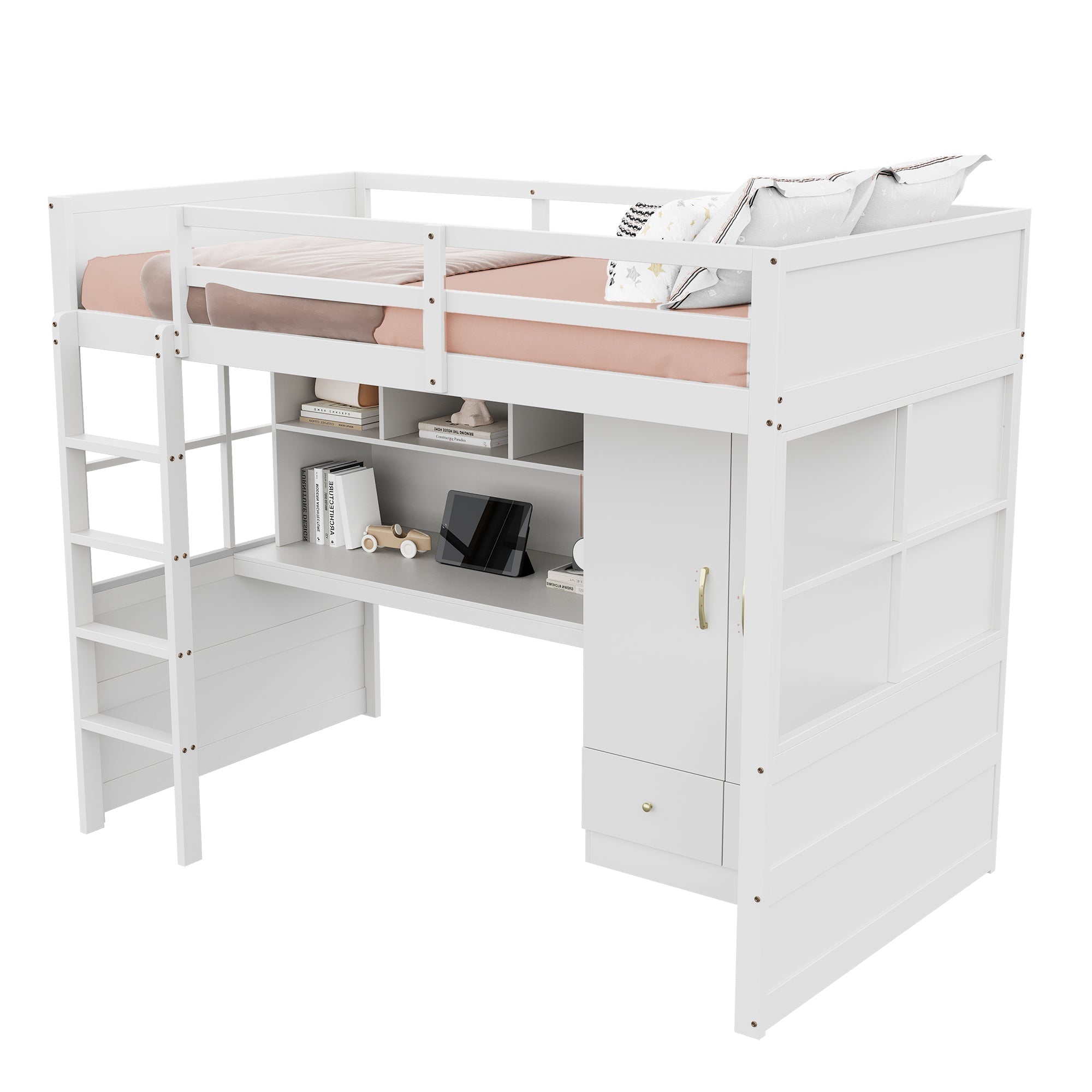 Dining Trolley Sideboard Extendable Fold-Down Worktop Storage Casters Blue/Solid Wood Grain