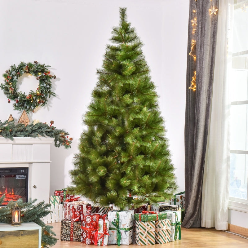 Artificial Christmas Tree, 210cm, 505 Tips, Metal Stand, Fir