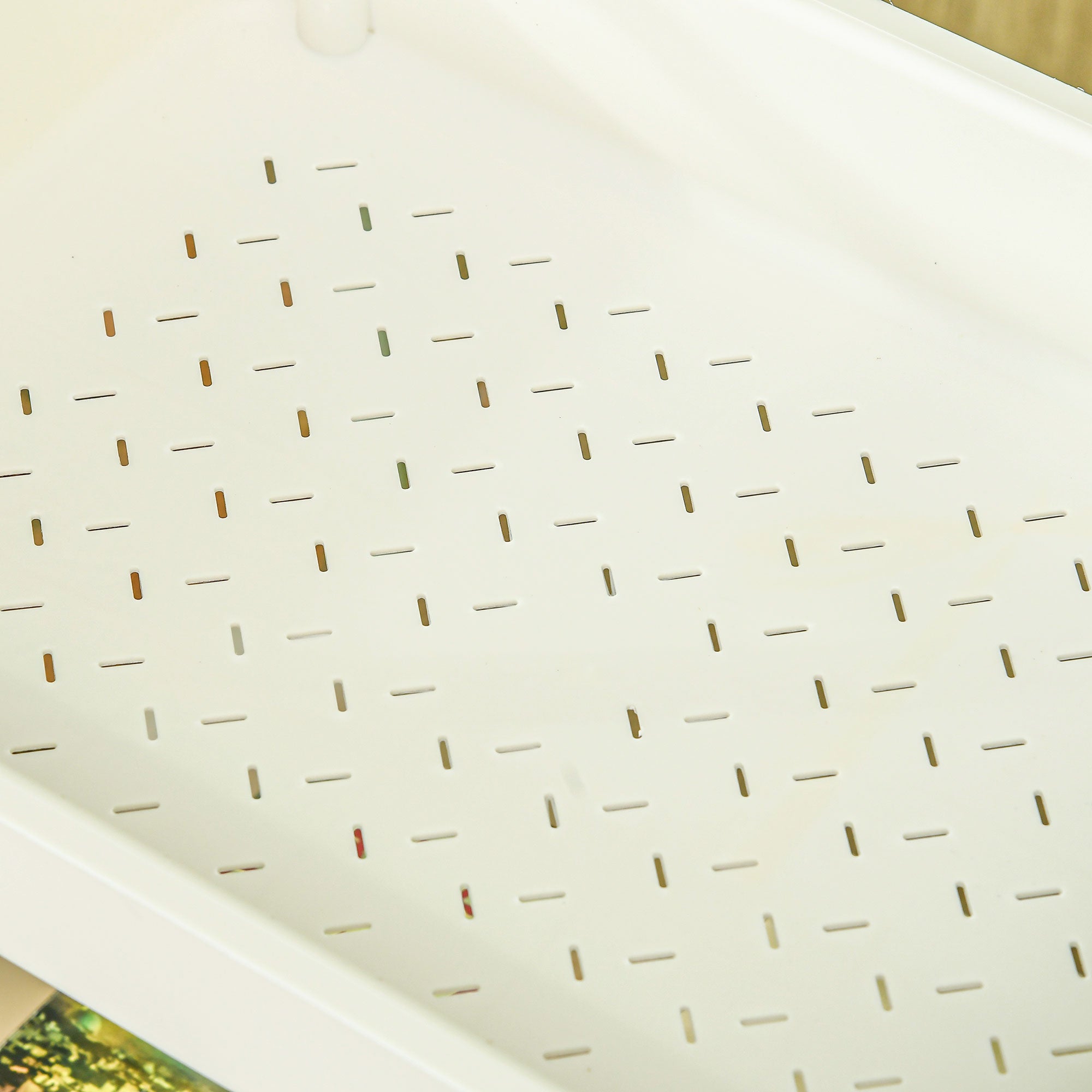 Rolling Serving Cart, 3 Tier Hanging Basket, Steel White