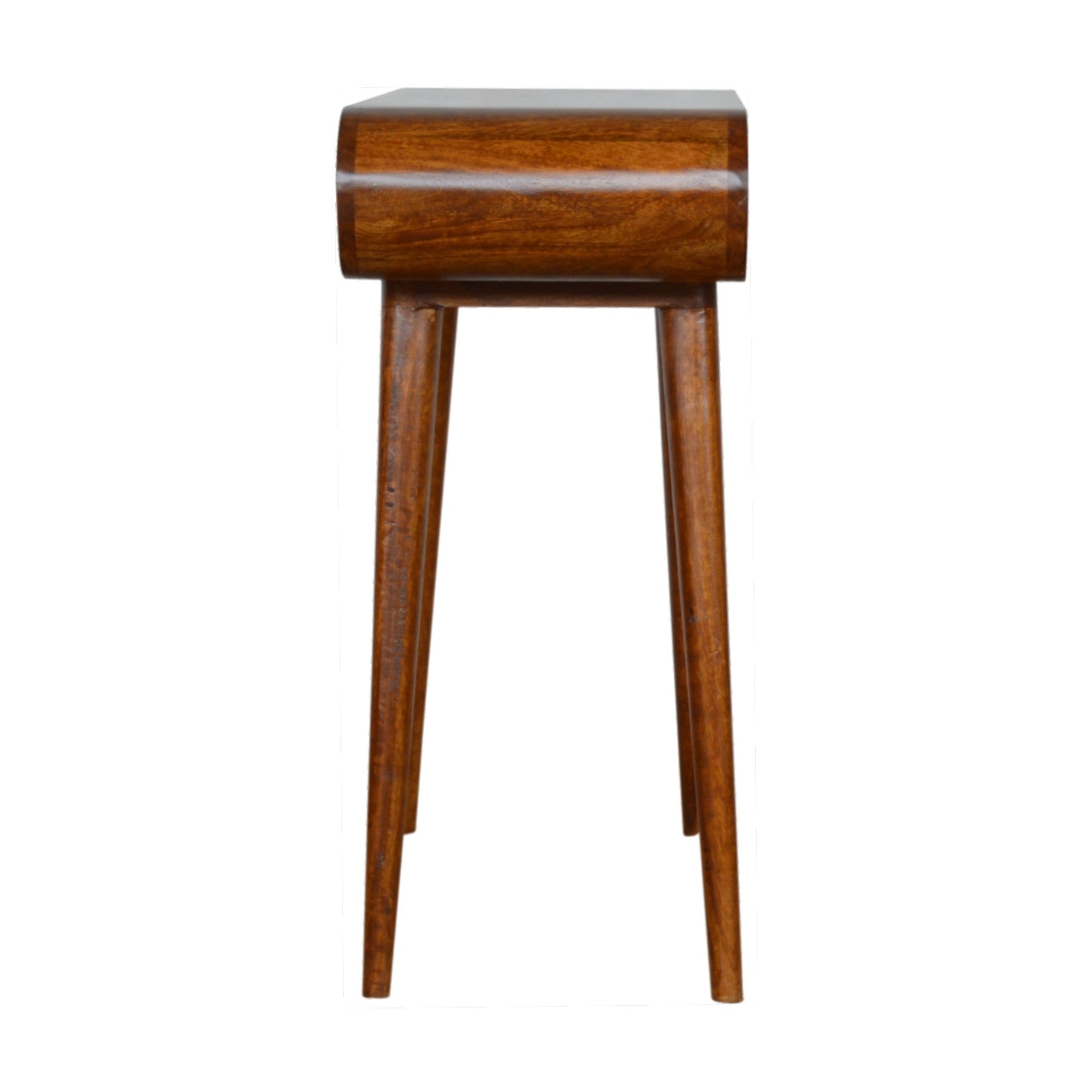 London Console Table, 2 Drawers, Solid Wood Dark Brown
