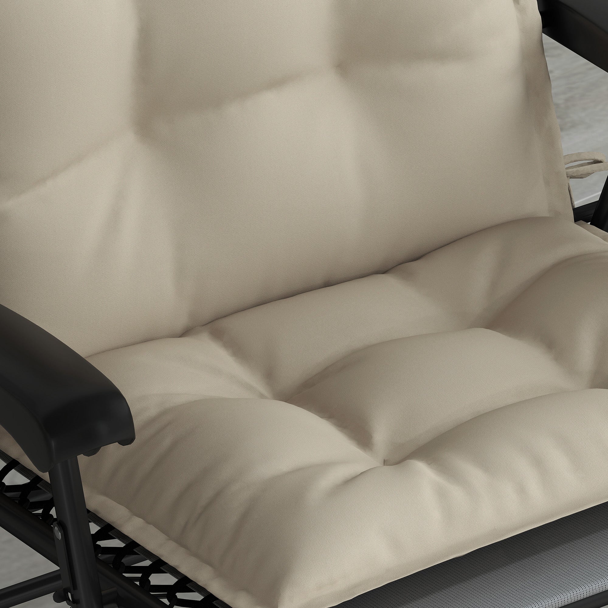 Set of 2 Cushions for Sun Loungers, Water-Repellent, 50 x 116 x 5 cm, Beige